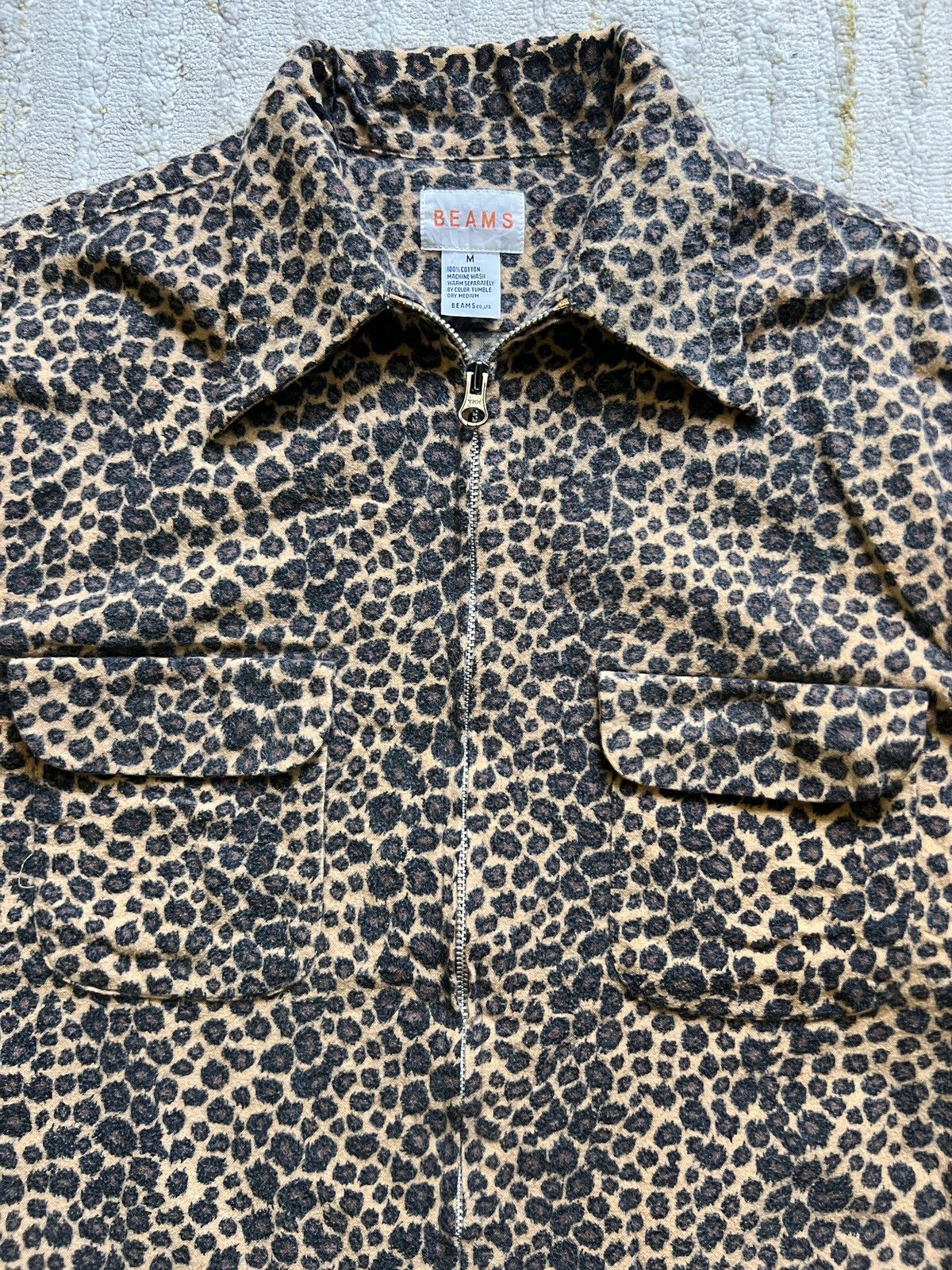 Beams Plus × Beauty Beast Beams Zip Up Leopard Double Pocket Shirt Size US M / EU 48-50 / 2 - 4 Thumbnail