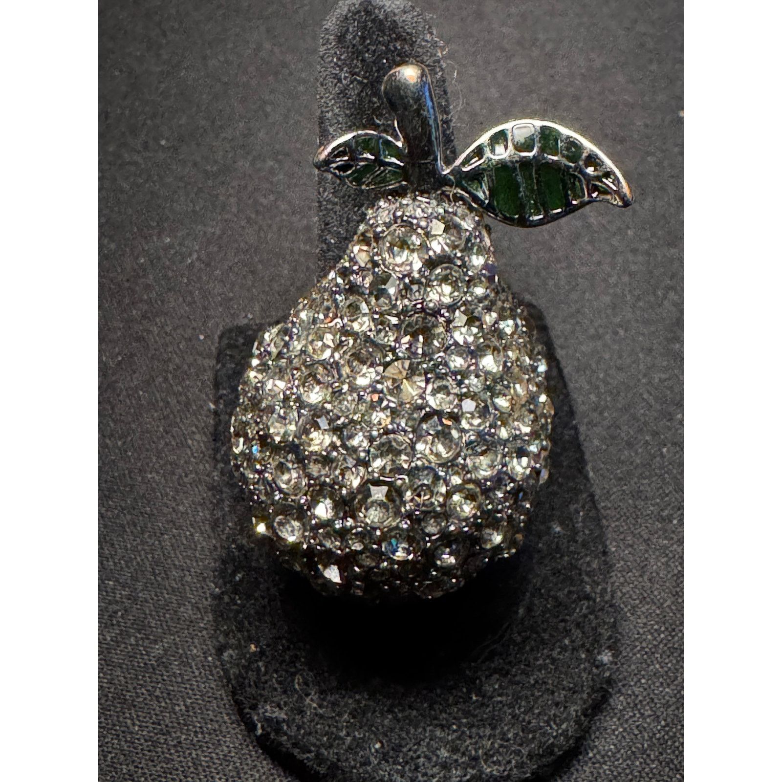 Marc by Marc Jacobs Marc Jacobs Pear Silver Tone Rhinestone Ring Size 5.5 Size ONE SIZE - 2 Thumbnail