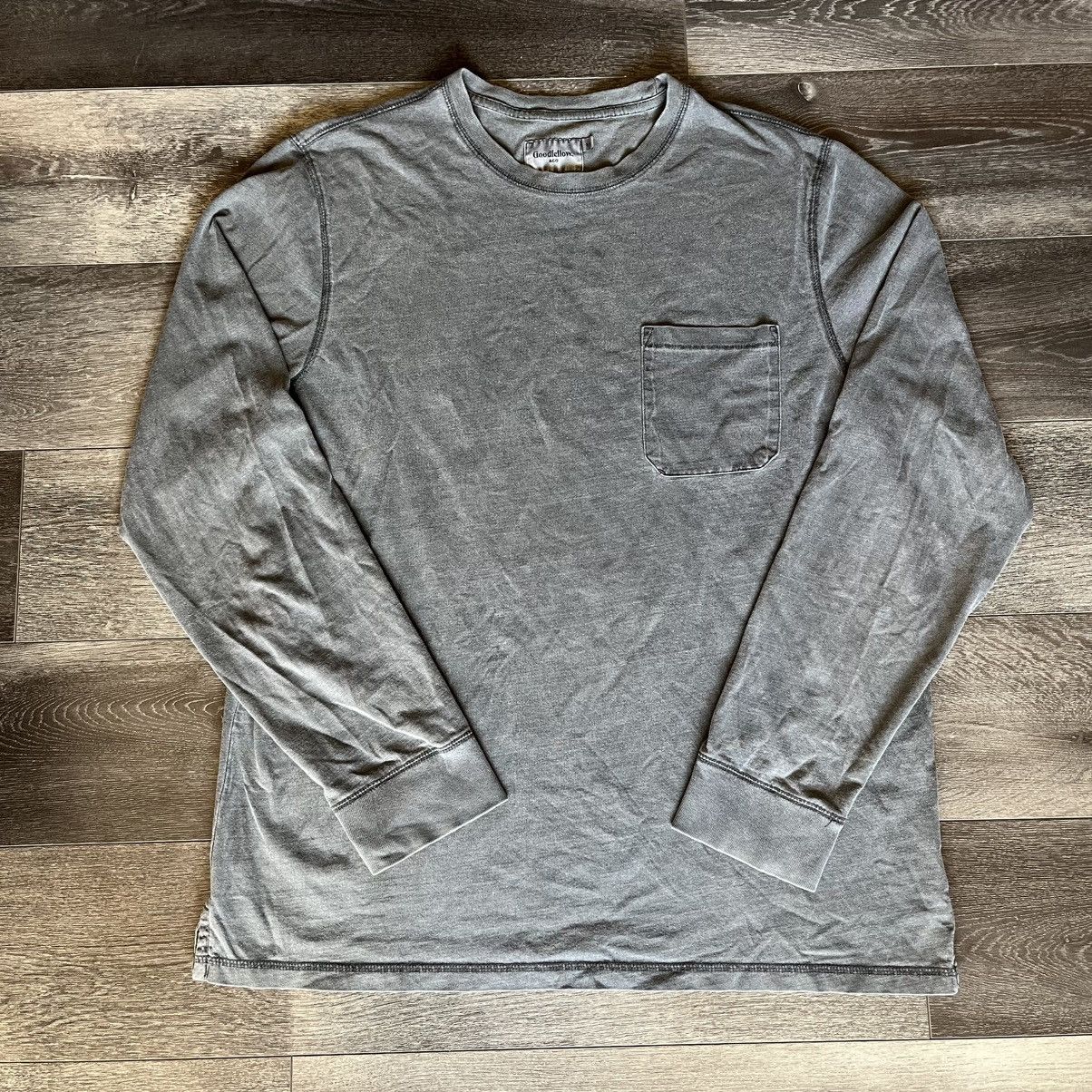 Vintage Vintage 2000s Goodfellow & Co Washed Grey Longsleeve T Shirt Size US XL / EU 56 / 4 - 1 Thumbnail