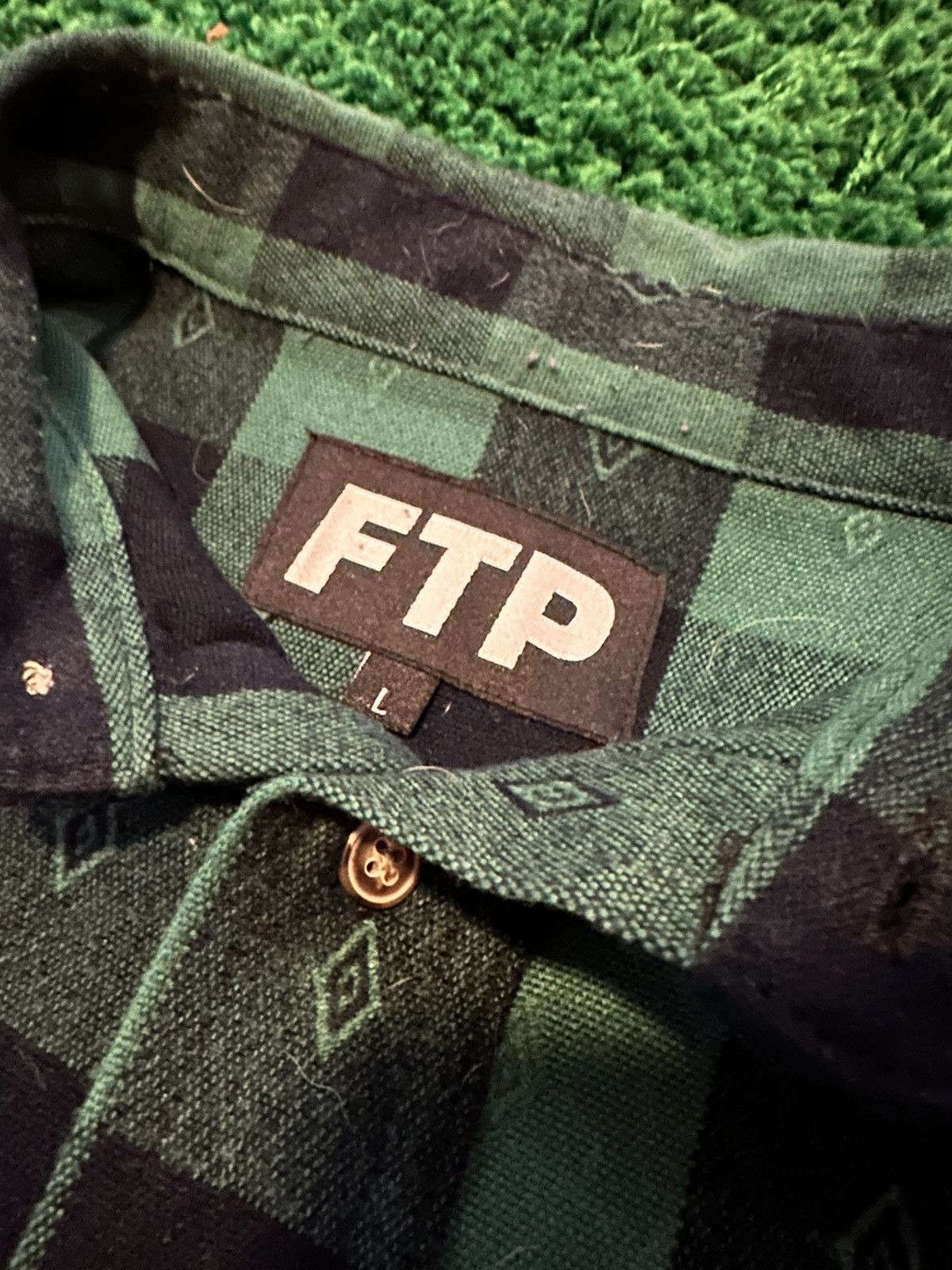 Fuck The Population FTP Flannel Short Sleeve Plaid Shirt Large Size US L / EU 52-54 / 3 - 3 Thumbnail
