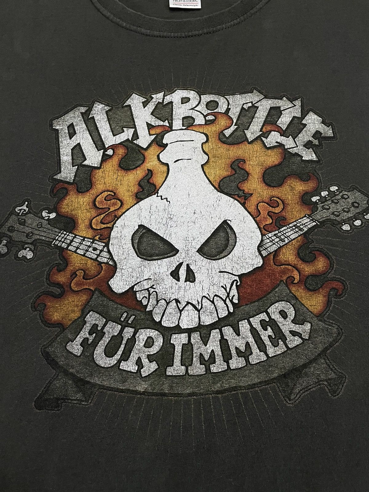 Band Tees Alkbattle Y2K Band Fürimmer Album Cover Skull Guitar Size US XXL / EU 58 / 5 - 6 Thumbnail