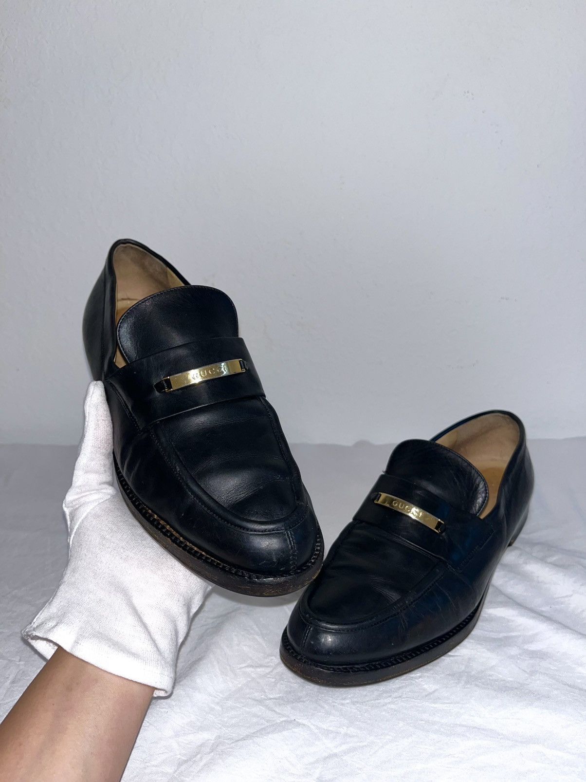 Gucci Black Leather Gucci Loafers Size US 8.5 / IT 38.5 - 1 Thumbnail
