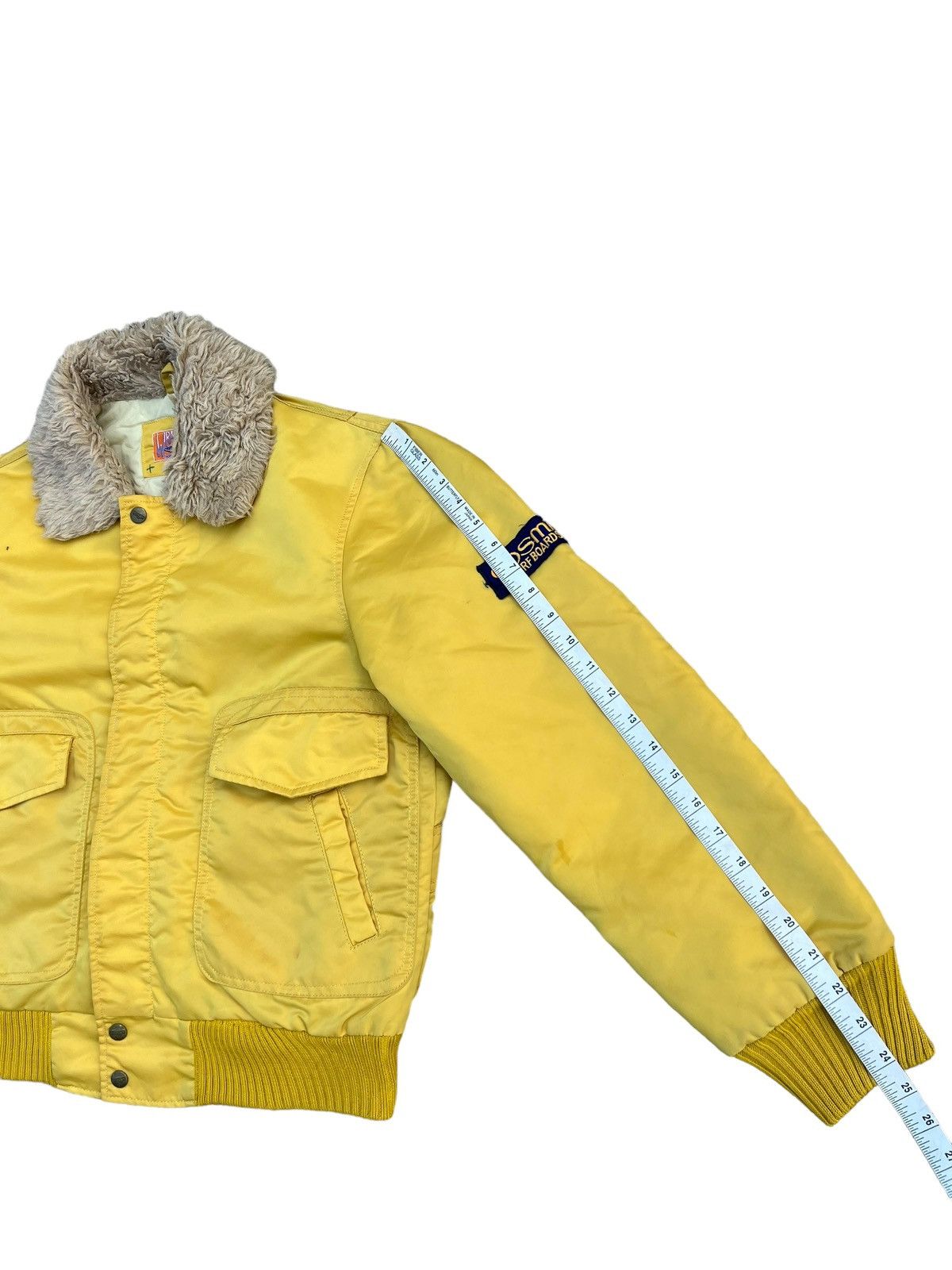 Vintage × Wrangler Vintage 80s WRANGLER Quilt Lining Yellow Nylon Bomber Jacket Size US M / EU 48-50 / 2 - 4 Thumbnail