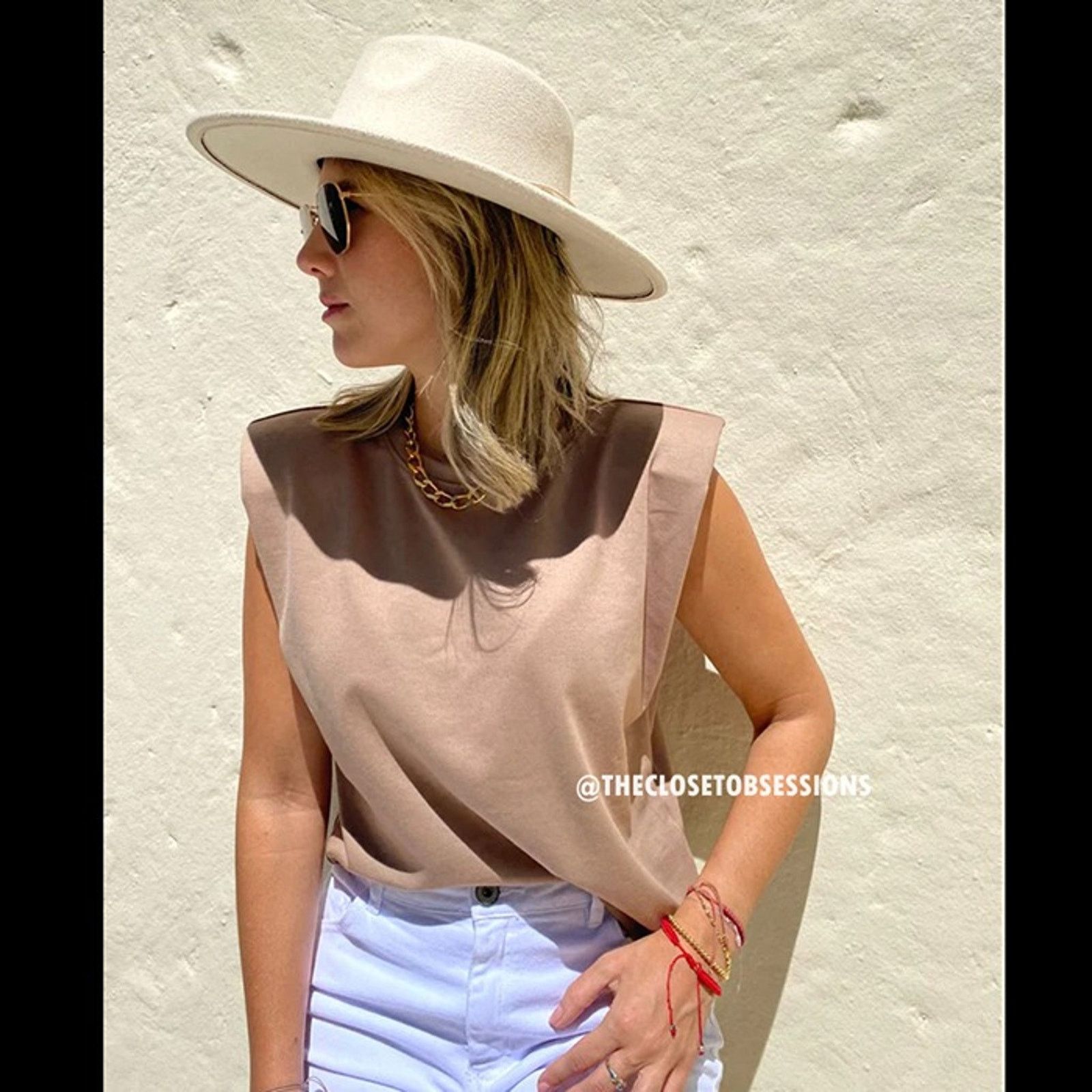 Zara Zara Shoulder Pad Sleeveless Top Quiet Luxury NWT Size M / US 6-8 / IT 42-44 - 11 Thumbnail