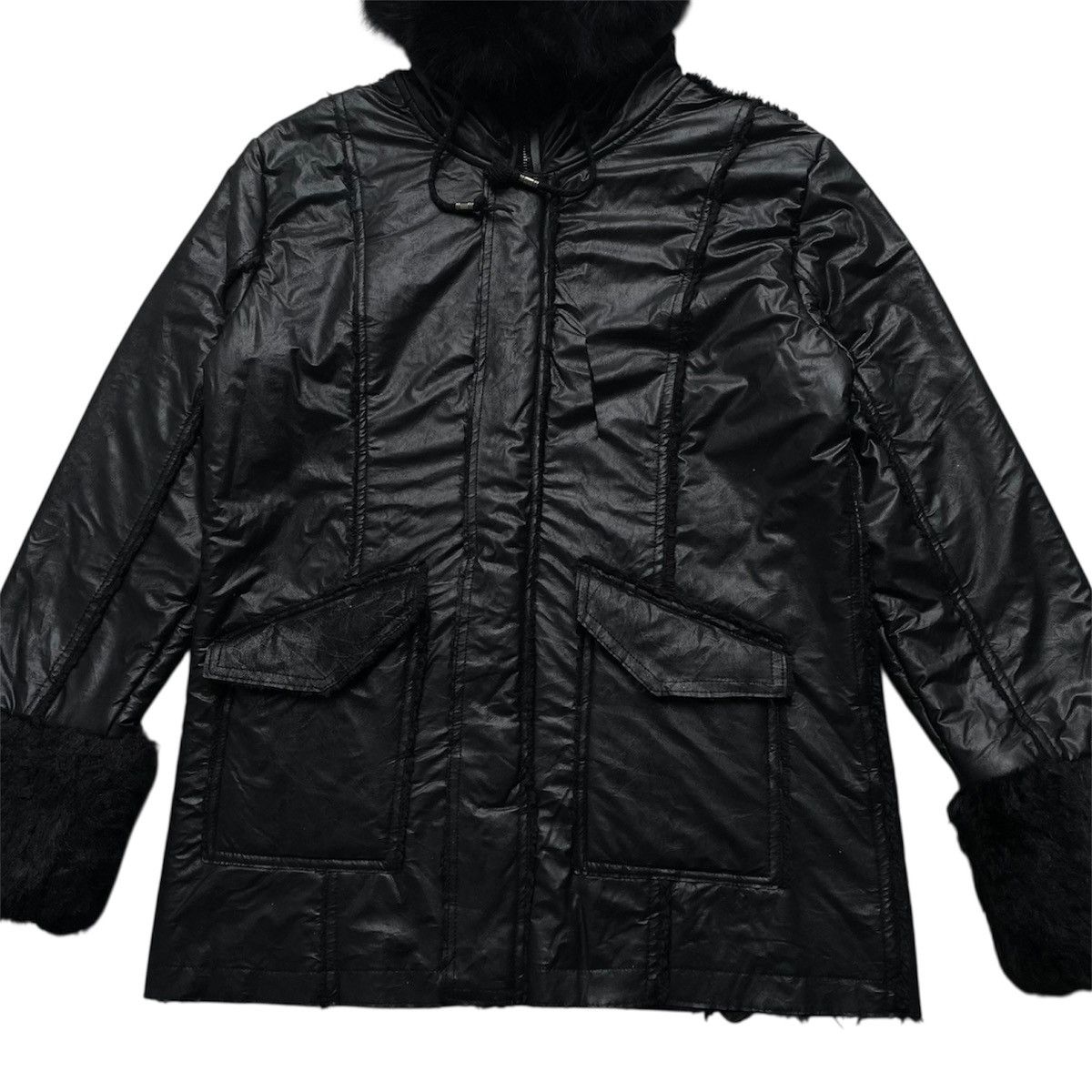 Japanese Brand Vintage Midas Faux Fur Hooded Seditionaries Punk Jacket Size US L / EU 52-54 / 3 - 2 Thumbnail