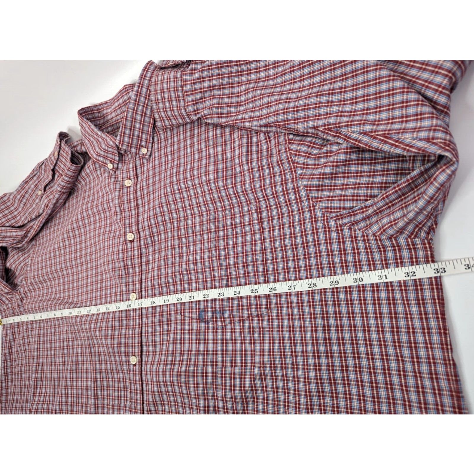 Vintage Foundry Shirt 4XLT Red Plaid Button Long Sleeve Easy Care (Defect) Size US XXL / EU 58 / 5 - 7 Thumbnail