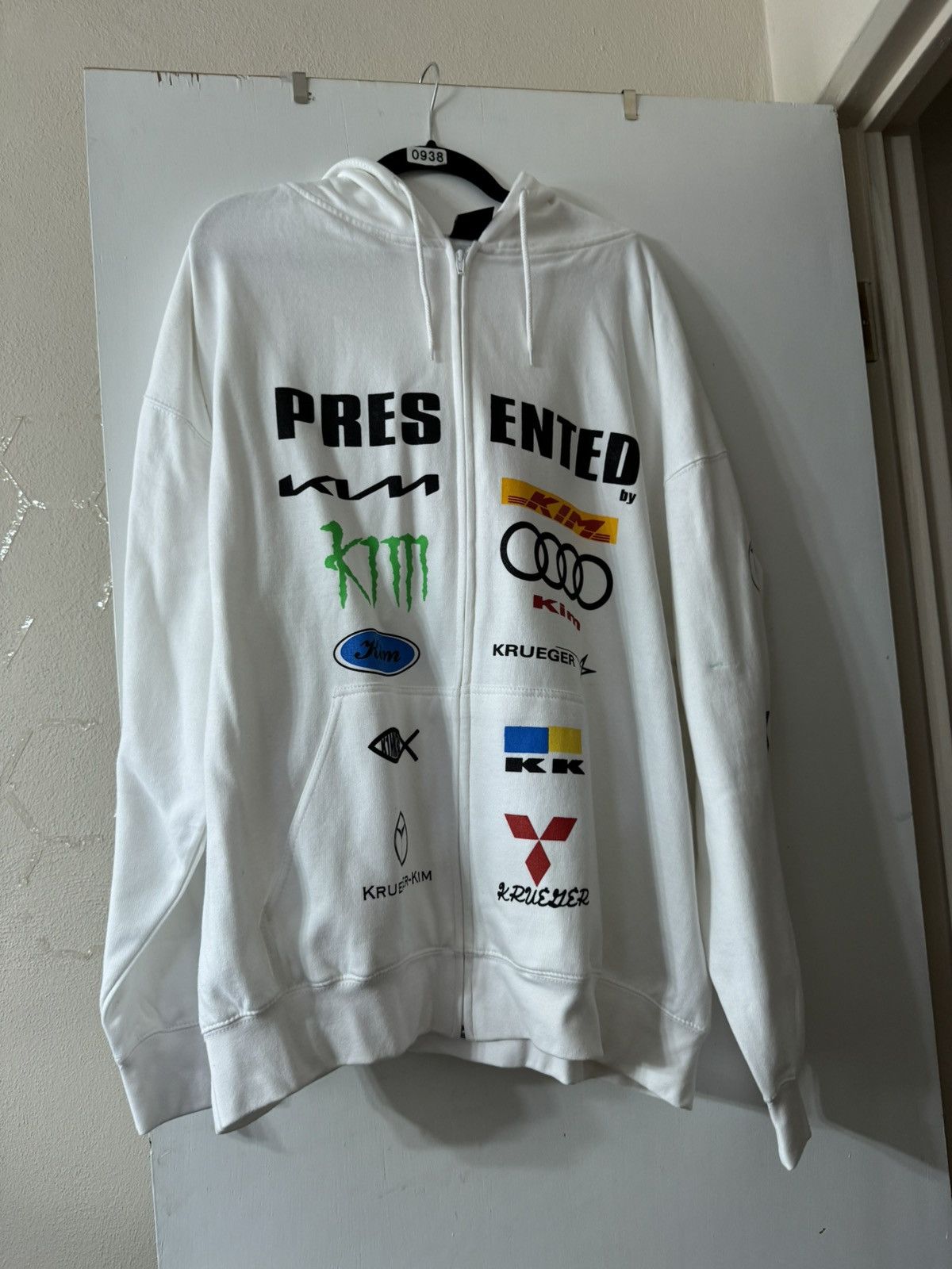 Kim Krueger White Kim Krueger Presented By Logo Graphic Hoodie. Size US XXL / EU 58 / 5 - 1 Thumbnail