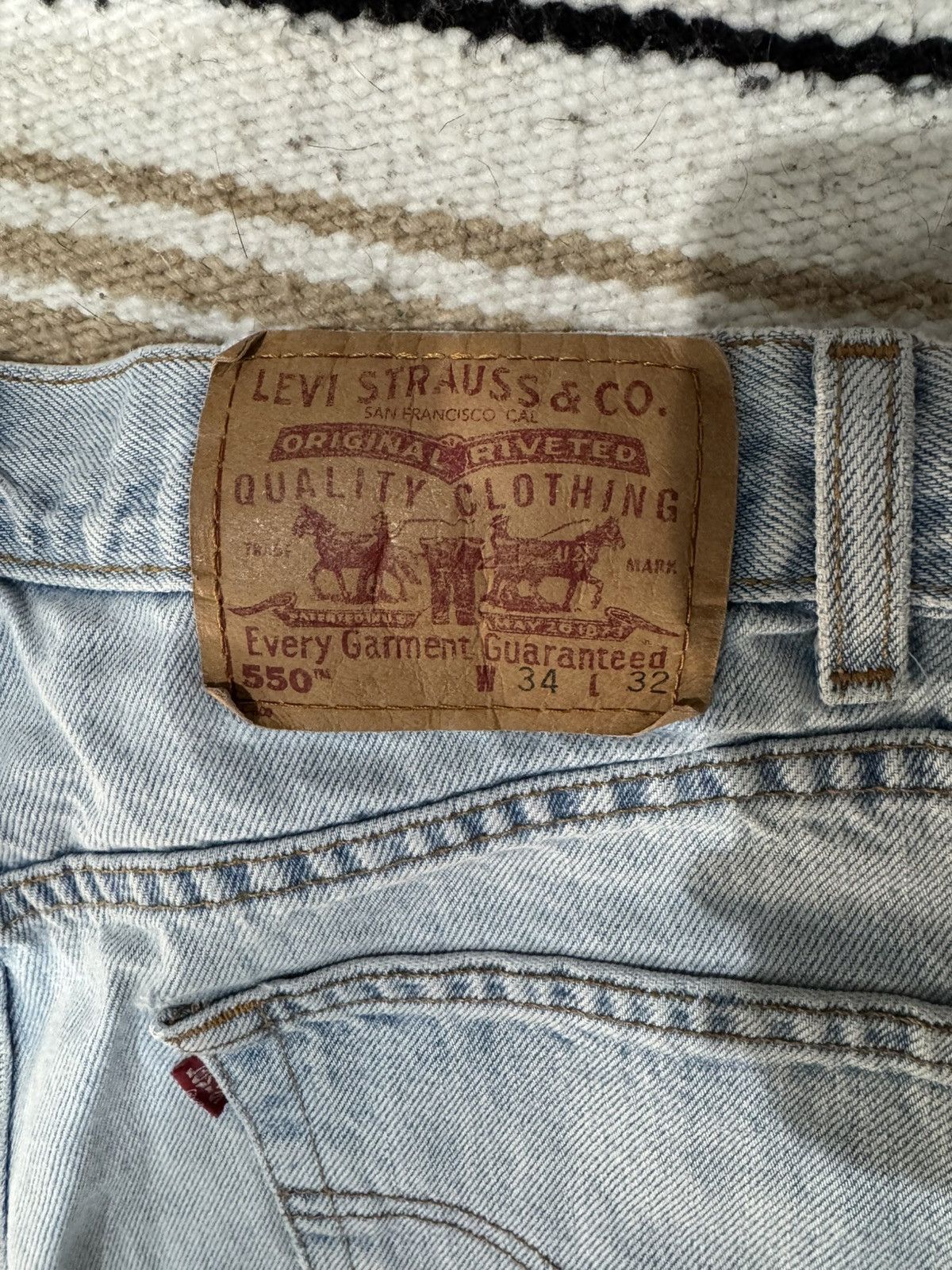 Levi's Vintage Clothing Vintage 550 Levi Original Riveted Jeans 34/32 Size US 34 / EU 50 - 4 Thumbnail