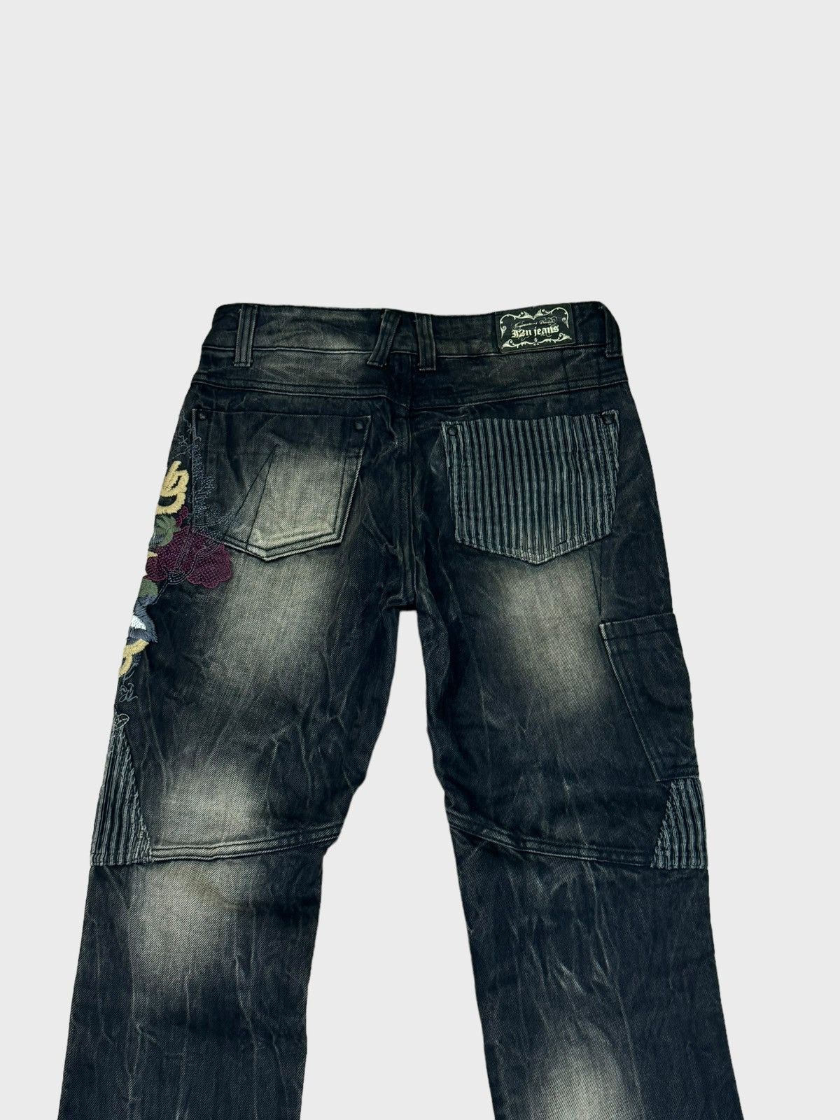 If Six Was Nine i2N Jeans Floral Motive Embroidered Acid Wash Denim Size US 28 / EU 44 - 9 Thumbnail