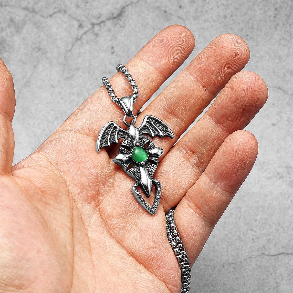 Jewelry Exorcism Cross Pendant Necklace Size ONE SIZE - 1 Thumbnail