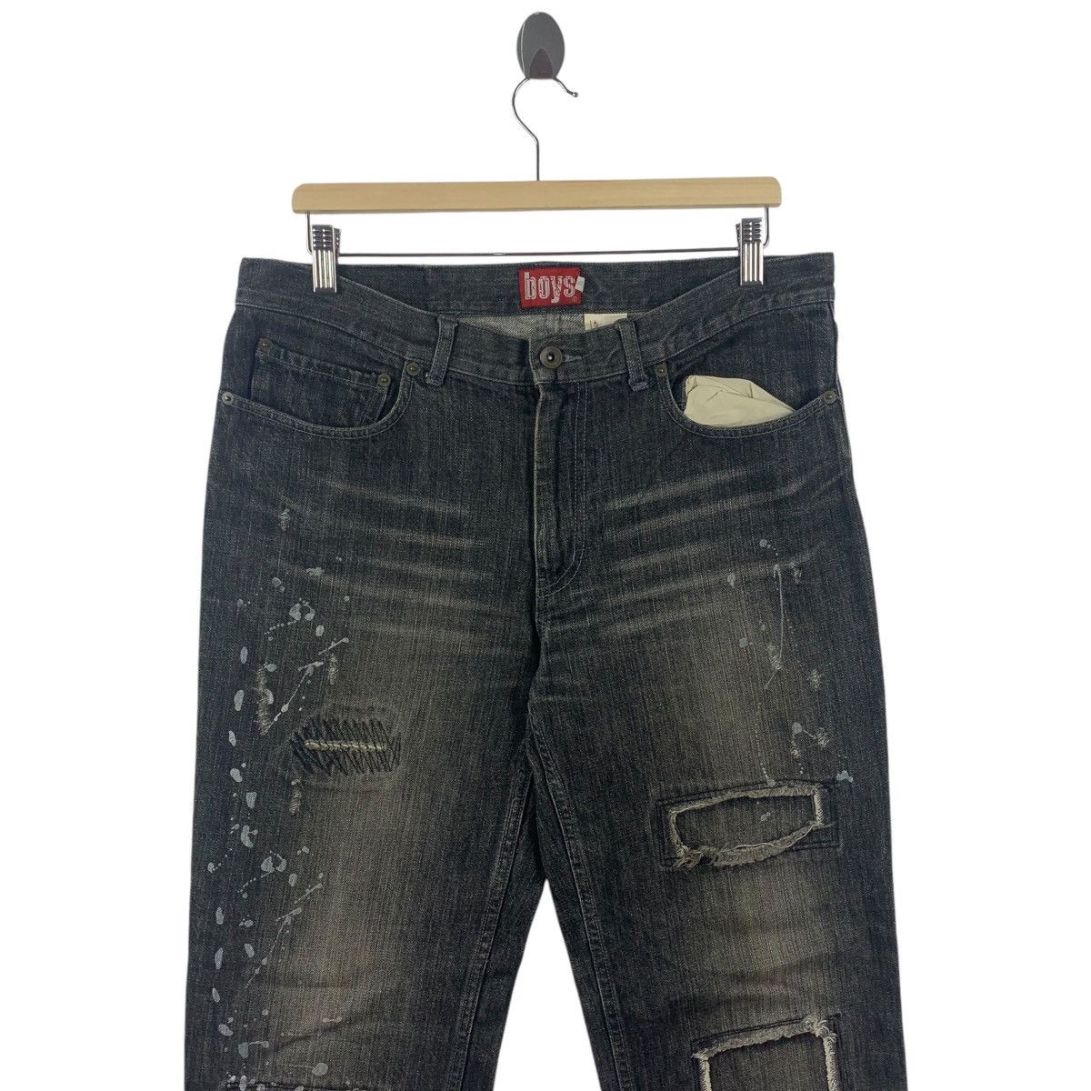 If Six Was Nine × Japanese Brand MENS BATSU Distressed jeans Size US 35 - 2 Thumbnail