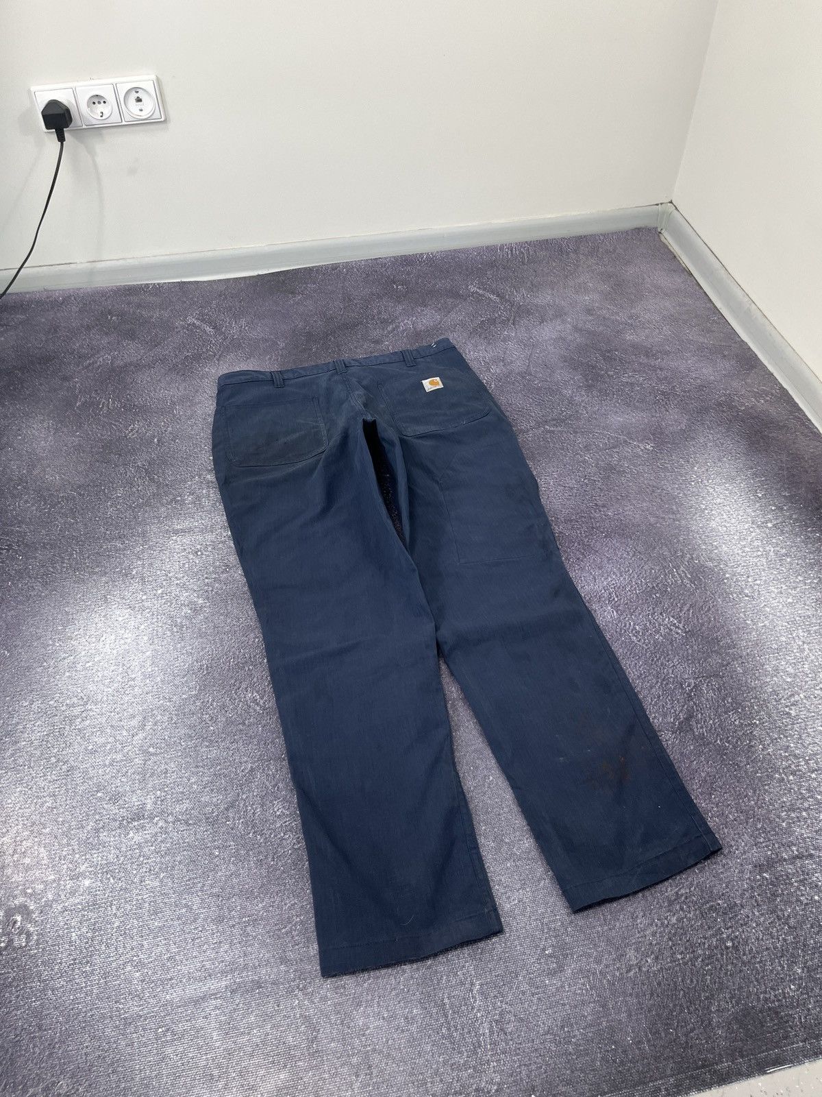 Carhartt Vintage Carhartt Y2K Navy Work Relaxed Pants Size US 34 / EU 50 - 2 Thumbnail