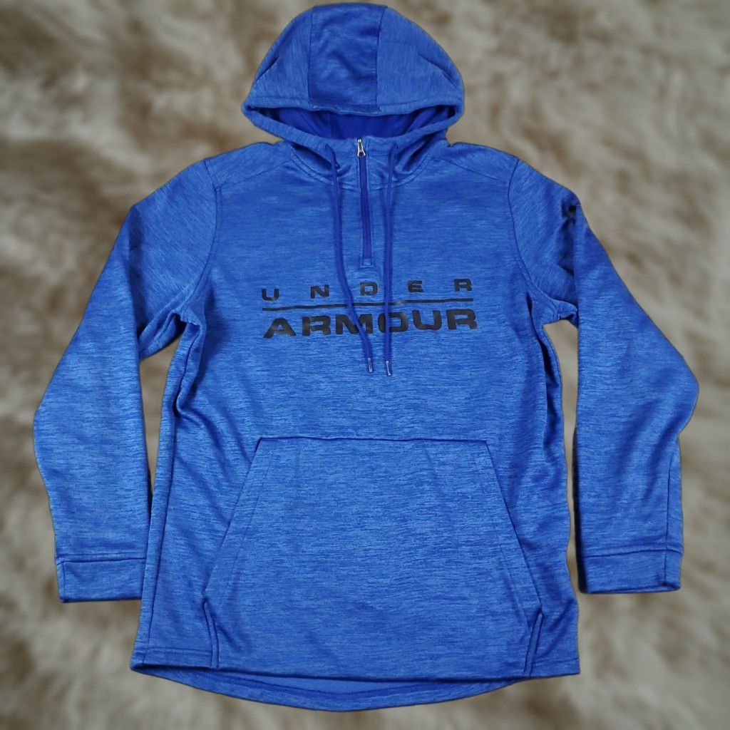 Under Armour Under Armour Hoodie Mens Small Blue Pullover Sweatshirt Casual Sweater Size US S / EU 44-46 / 1 - 1 Thumbnail