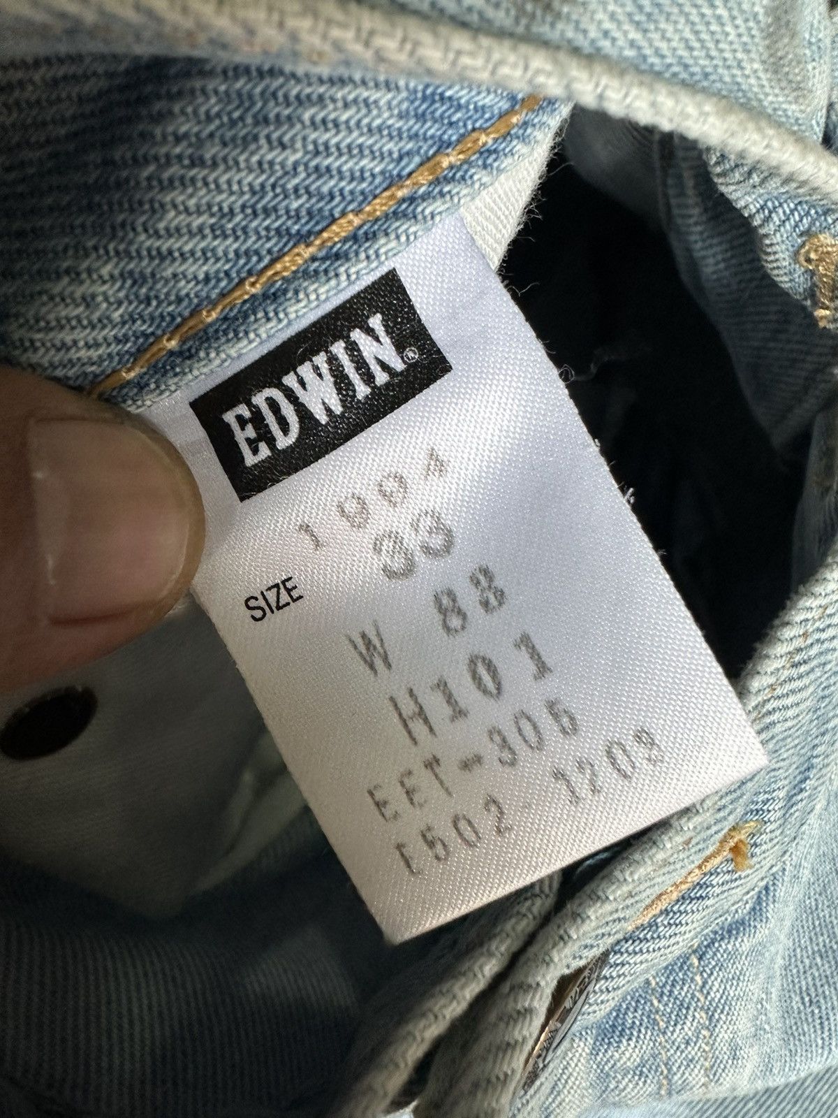 Edwin Vintage Edwin 101 Made in Japan Baggy Faded Denim 33x31 D116 Size US 33 - 11 Thumbnail