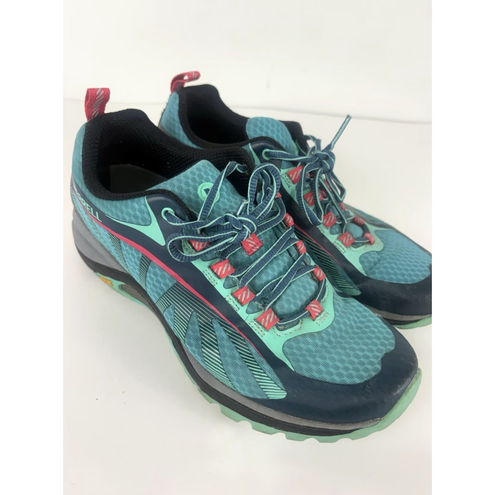 Merrell Merrell Lace Up Sneakers Womens 7.5 Multicolor Geometric Pattern Breathable Lightweight Athletic Walking Hiking Casual Workwear Size US 8 / IT 38 - 3 Thumbnail