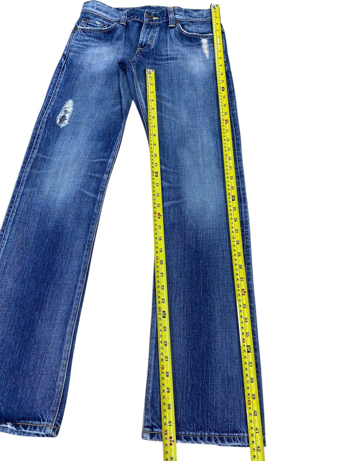 Edwin Edwin Blue Wash Whiskered Style Flare Jeans Size US 30 / EU 46 - 8 Thumbnail