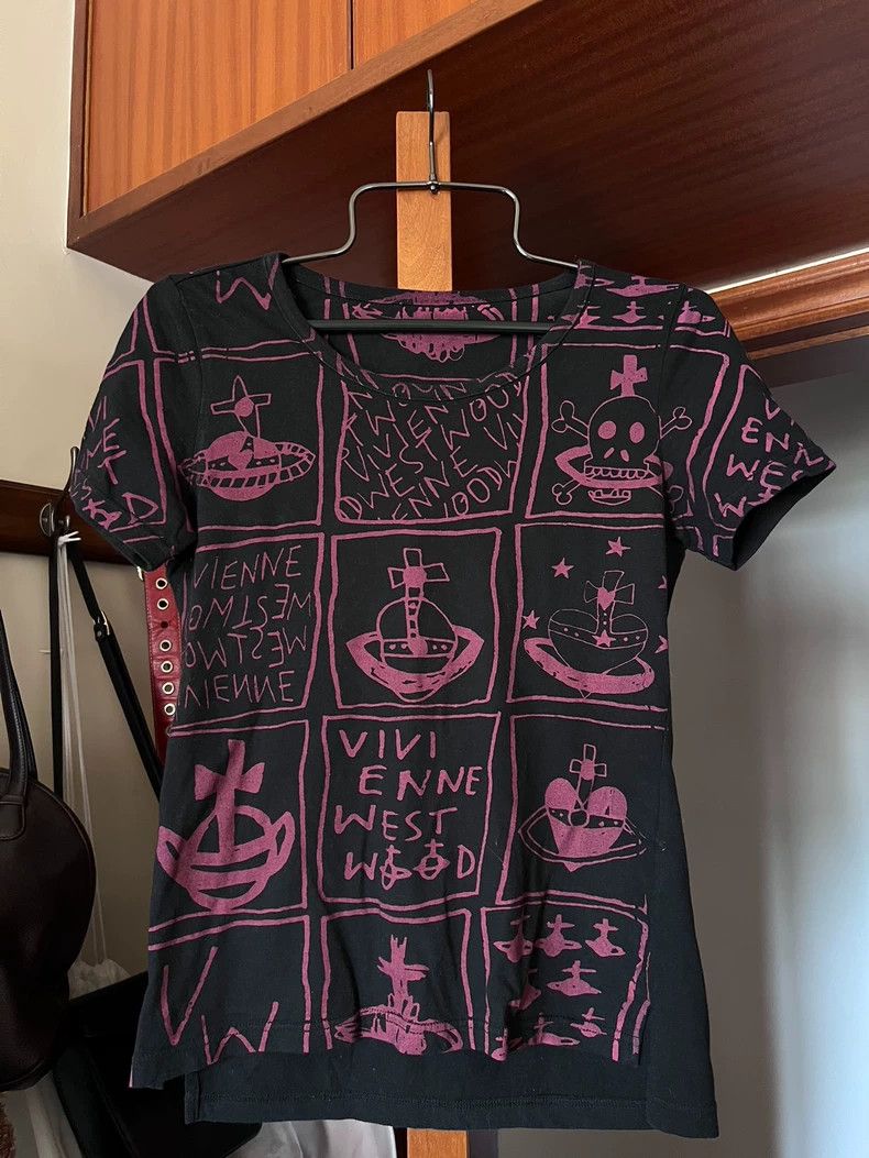 Vivienne Westwood Vivienne Westwood Black Logo Print T-shirt - dmc Size US M / EU 48-50 / 2 - 1 Thumbnail