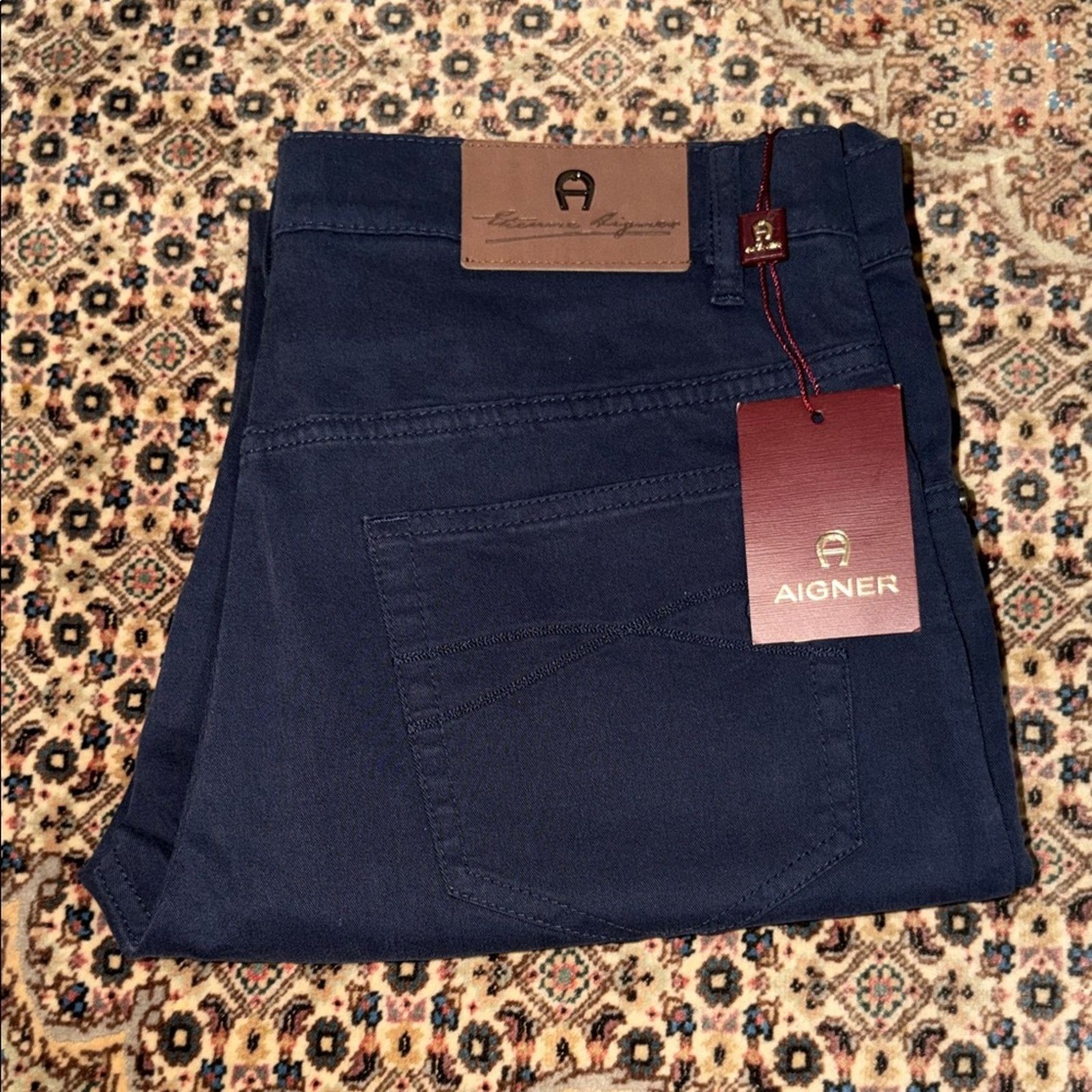 Etienne Aigner Etienne Aigner Dark Blue Chinos Men's Size 32 Size US 32 / EU 48 - 1 Thumbnail