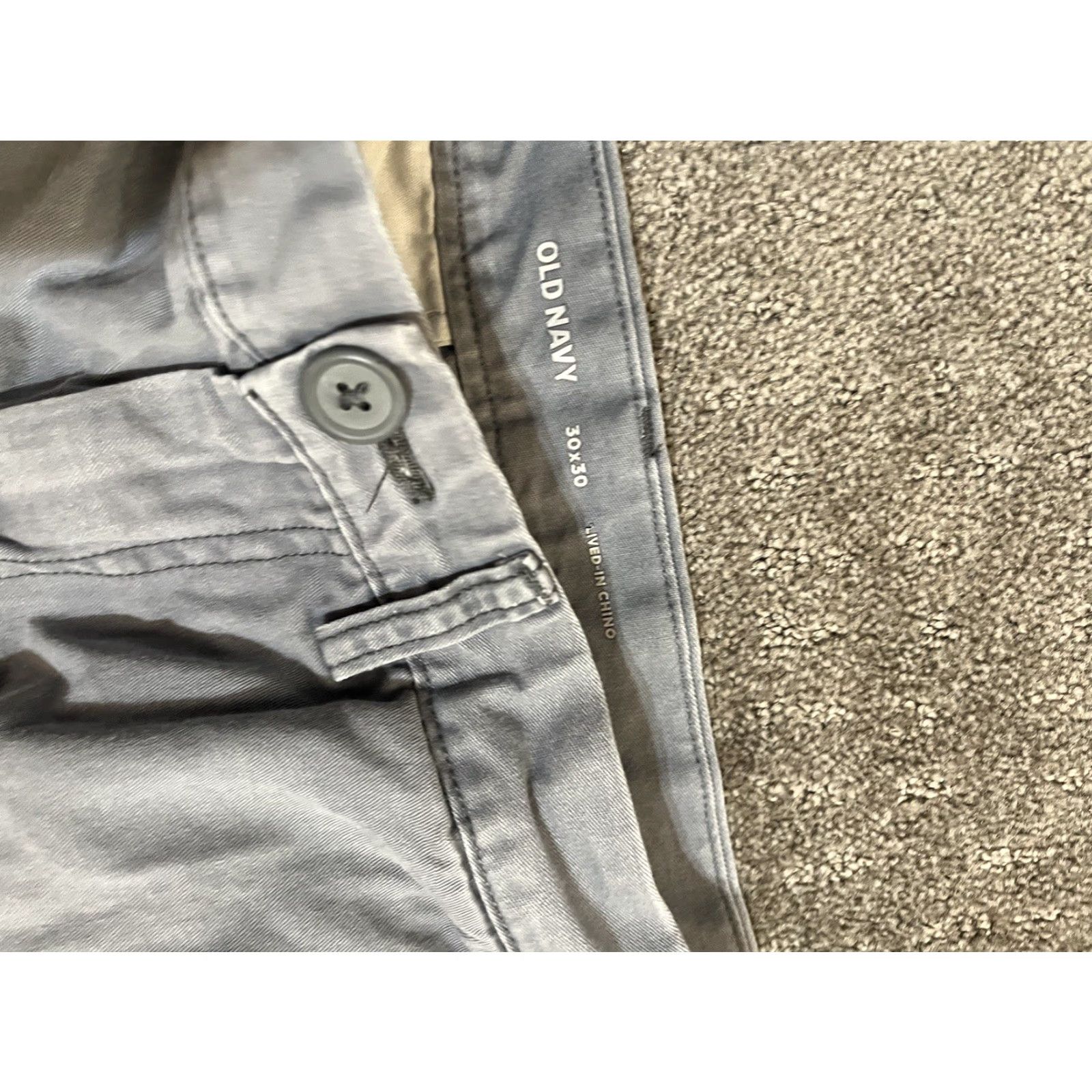 Old Navy Old Navy Lived In Chino Pant Straight Solid Gray Men 30x30 Size US 30 / EU 46 - 5 Thumbnail