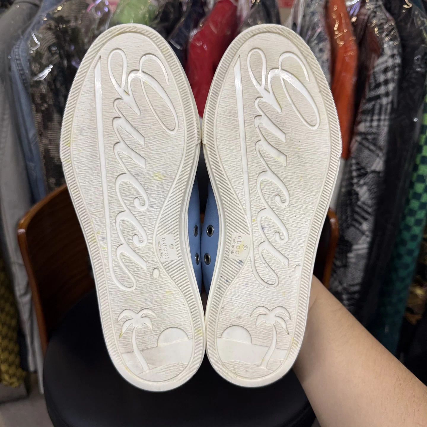 Gucci Gucci white blue sneakers 36.5 Size US 5.5 / IT 35.5 - 9 Thumbnail