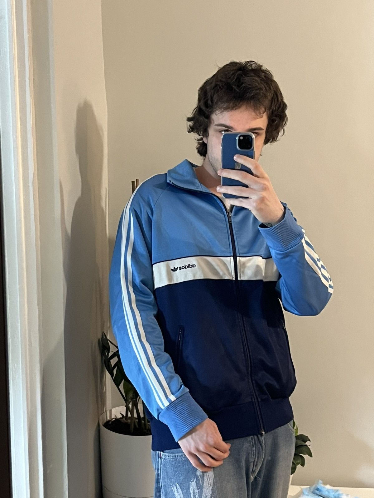 Adidas × Vintage 70s adidas zip track jacket three stripes blokecore Size US M / EU 48-50 / 2 - 3 Thumbnail