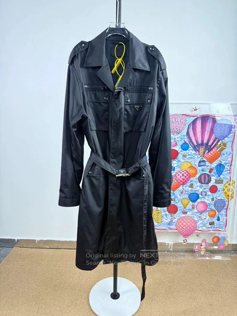Prada Prada Long Belted Trench Coat. Size US L / EU 52-54 / 3 - 1 Thumbnail