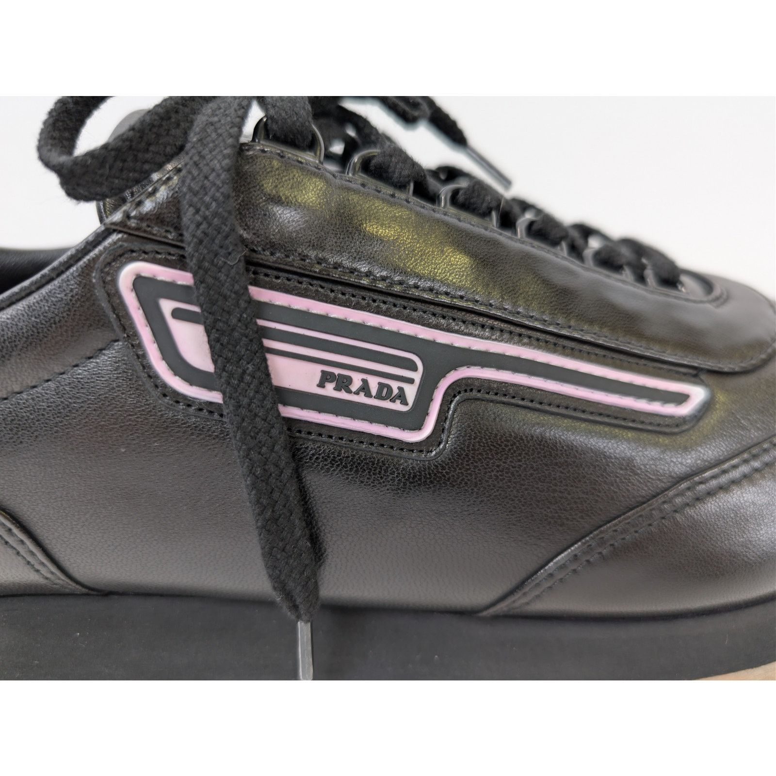Prada o1rshd1 Leather Sneakers in Black Size US 10.5 / EU 43-44 - 5 Thumbnail