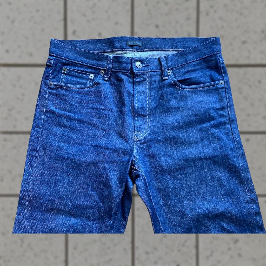 Uniqlo Uniqlo Mens Jeans Slim Straight Blue Size 32x27 Kaihara Selvedge Raw Denim Size US 32 / EU 48 - 1 Thumbnail