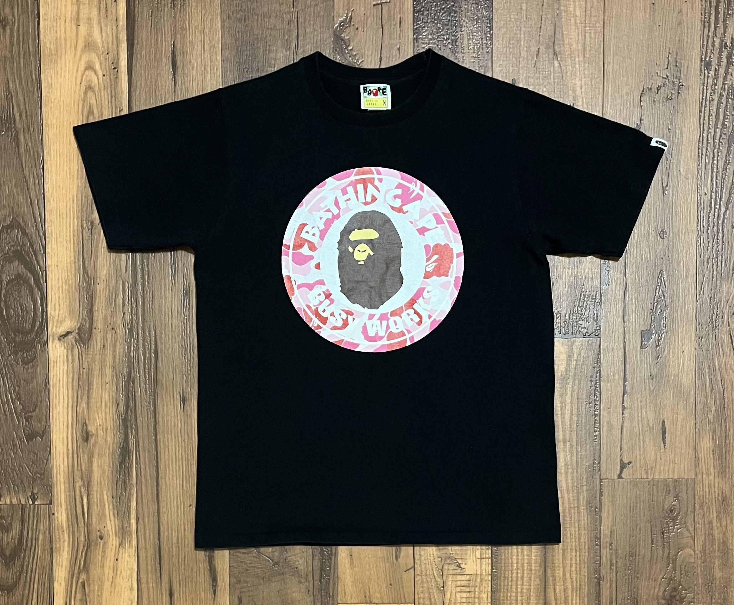 Bape Bape camo logo tee shirt Size US M / EU 48-50 / 2 - 1 Thumbnail