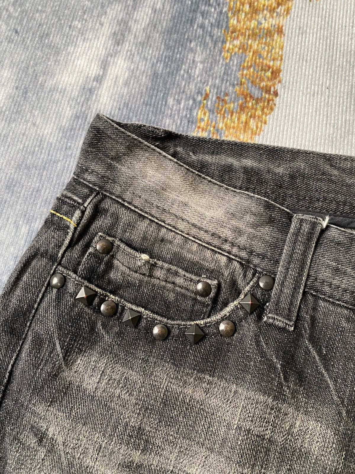 Japanese Brand 2000s The Murder License Claw Marks Flare Denim Size US 31 - 12 Thumbnail