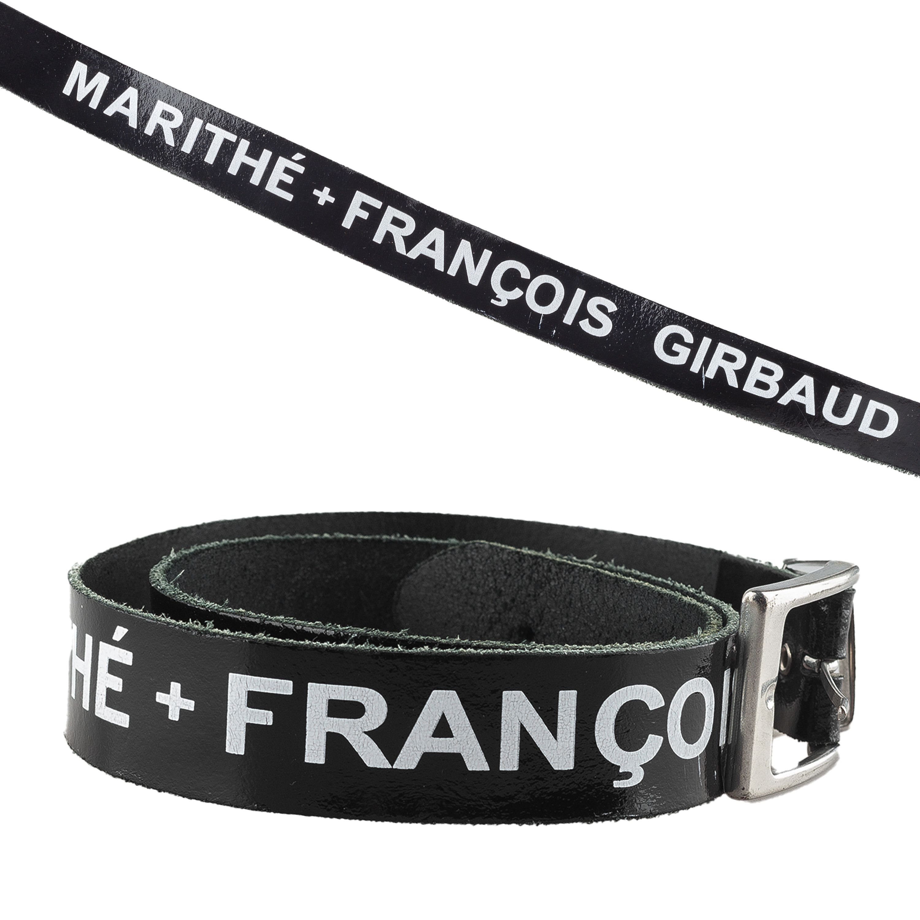 Marithé François Girbaud Black Spellout Belt (80 CM)