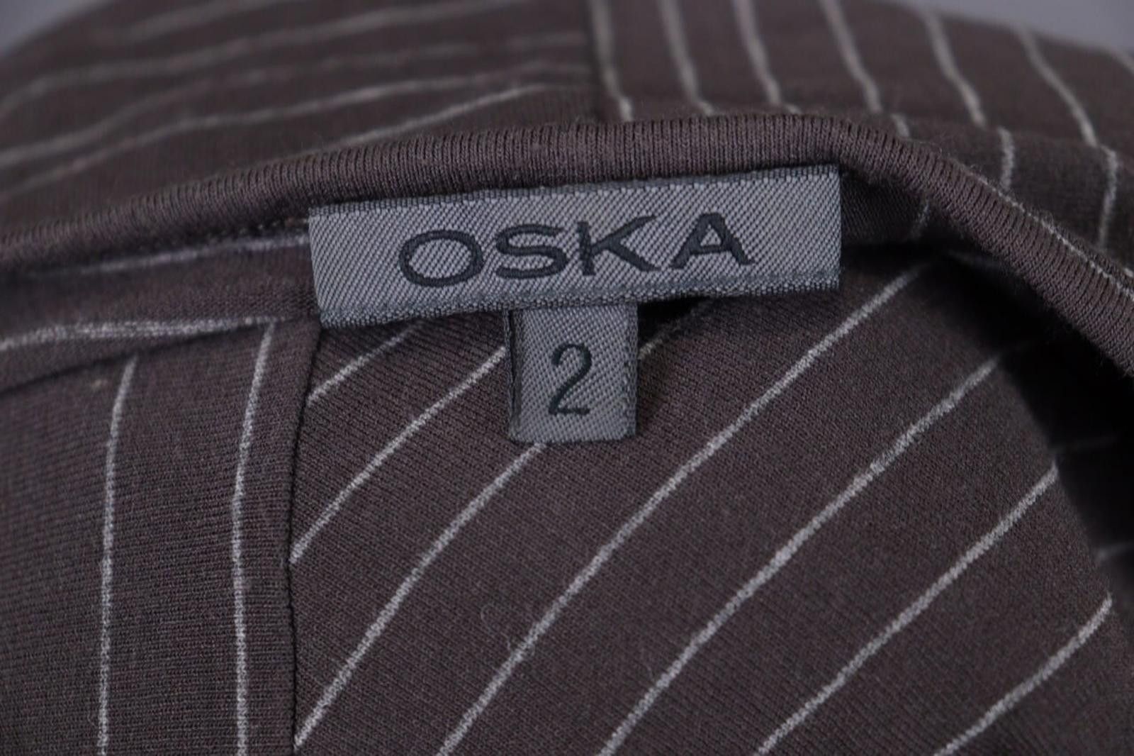 Oscar De La Renta Oska Brown Striped Relaxed Lagenlook Tunic Dress Size 2 Size XS / US 0-2 / IT 36-38 - 9 Thumbnail