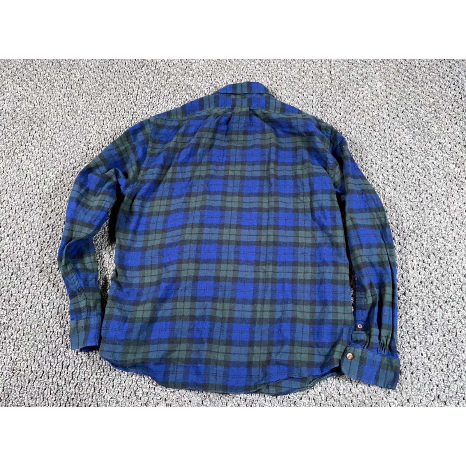 Brooks Brothers Brooks Brothers Regent Flannel Shirt Adult Large Blue Green Plaid Lightweight Size US L / EU 52-54 / 3 - 2 Thumbnail