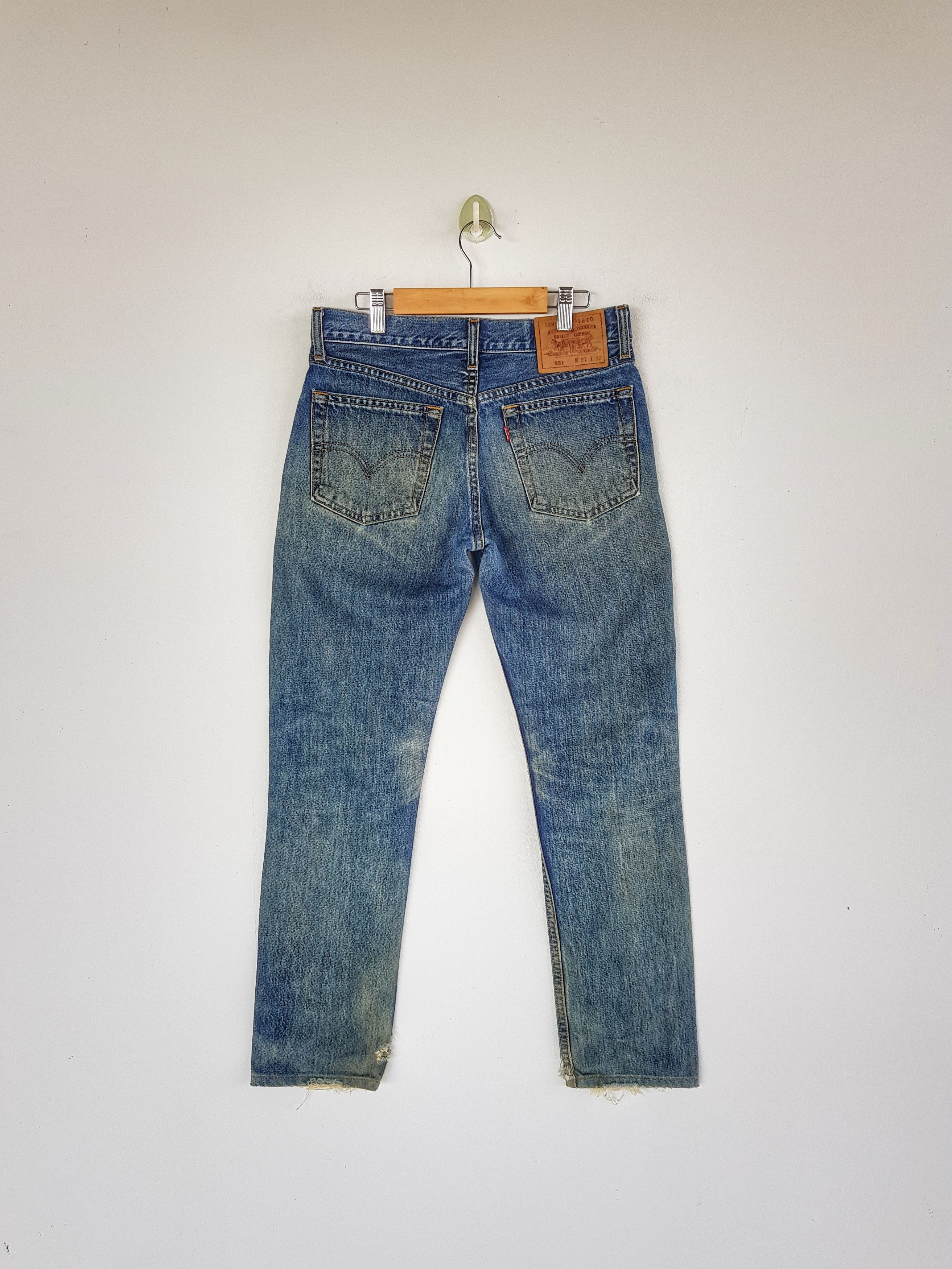 Levi's Vintage Levi's 551 Distressed Jeans Levis Stonewash Denim Size 26" / US 2 / IT 38 - 2 Thumbnail