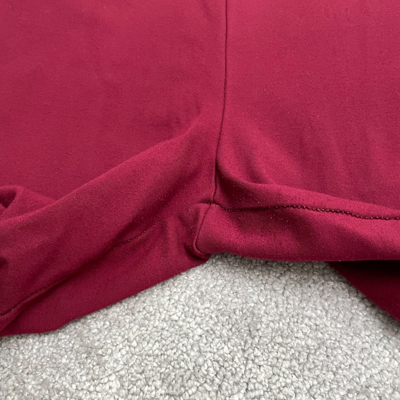 Forever 21 FOREVER 21 Cropped Pants Womens 3X Red Pull-On Tapered Cotton Knit Inseam 23.5 in Waist 40 in Casual Workwear Size 40" / US 18 - 4 Thumbnail