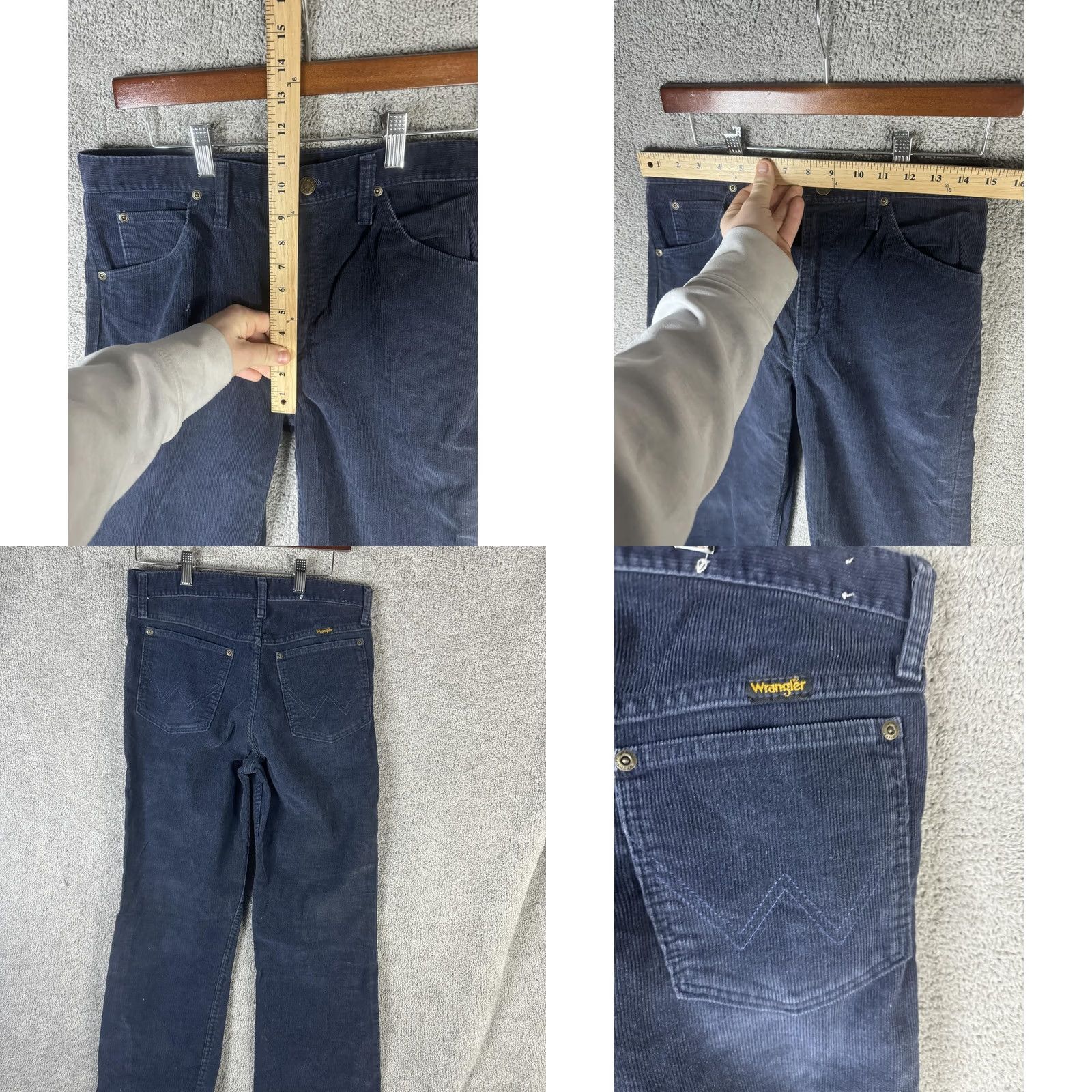 Wrangler VINTAGE Wrangler Corduroy Chino Pants Mens 31x32 Blue Regular Fit USA 82660NV Size US 31 - 9 Thumbnail