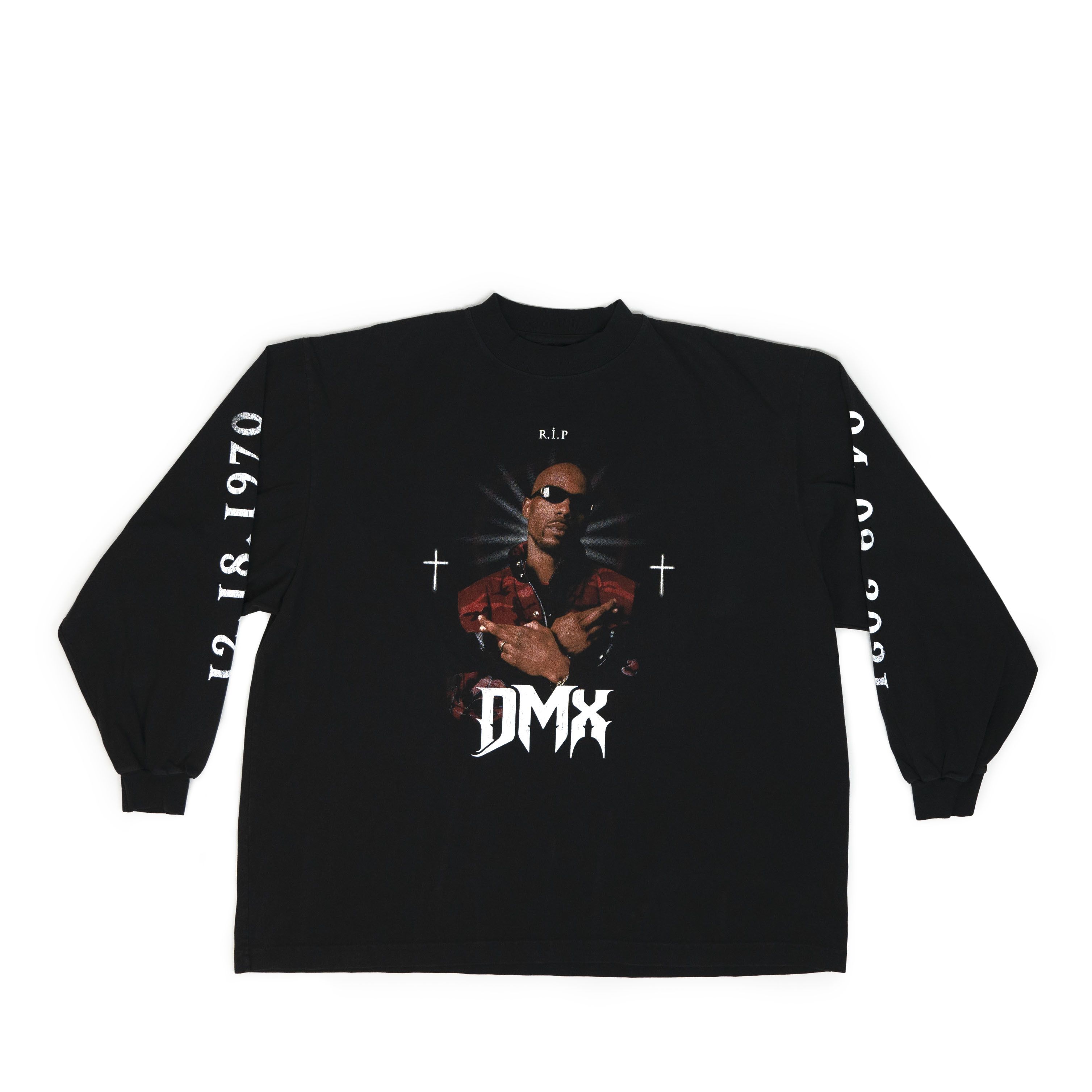 image of Balenciaga Yeezy 2021 Dmx Tribute Shirt in Black, Men's (Size Large)