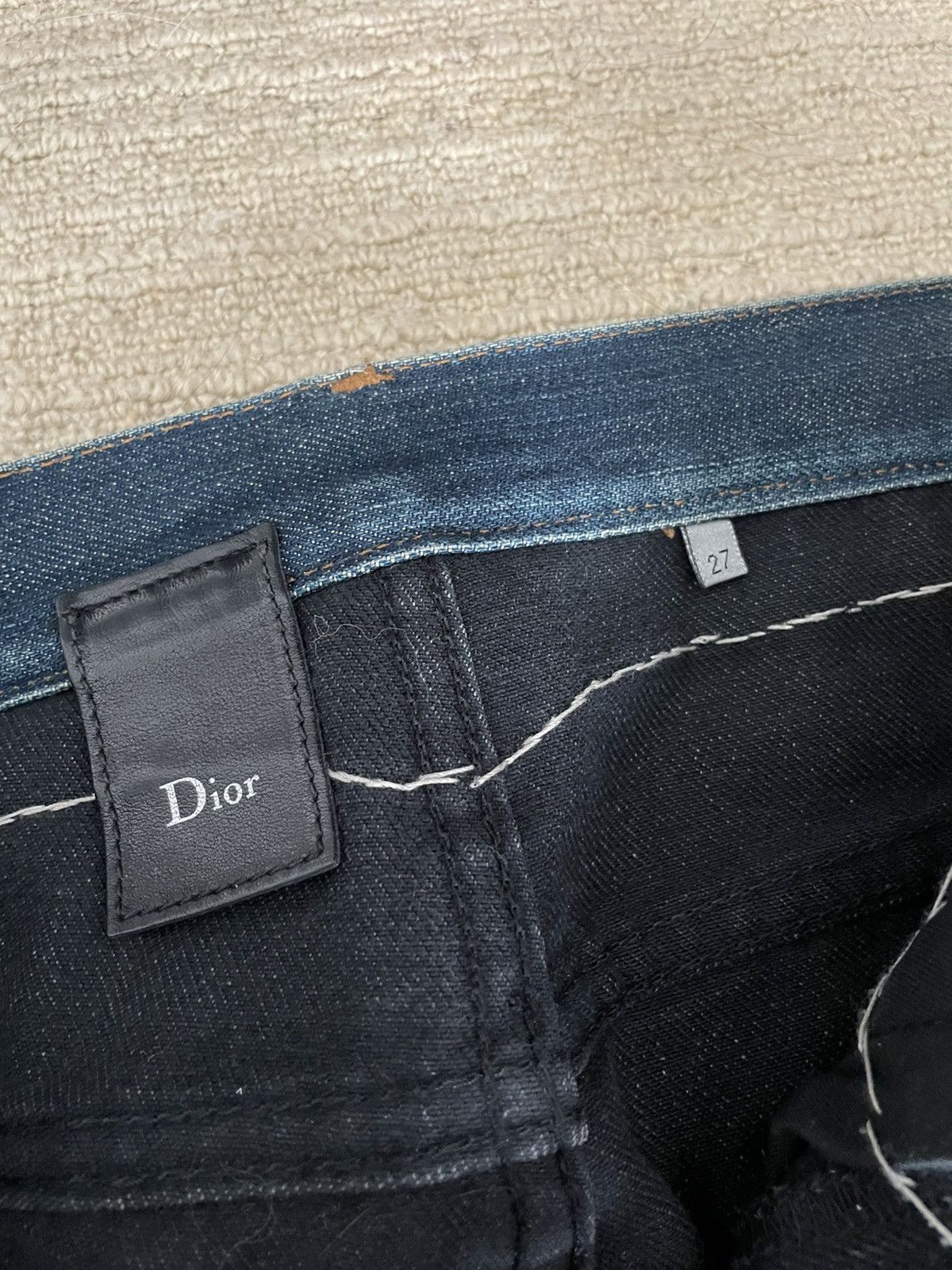 Dior × Hedi Slimane Dior cummerbund denim jeans Size US 27 - 3 Thumbnail