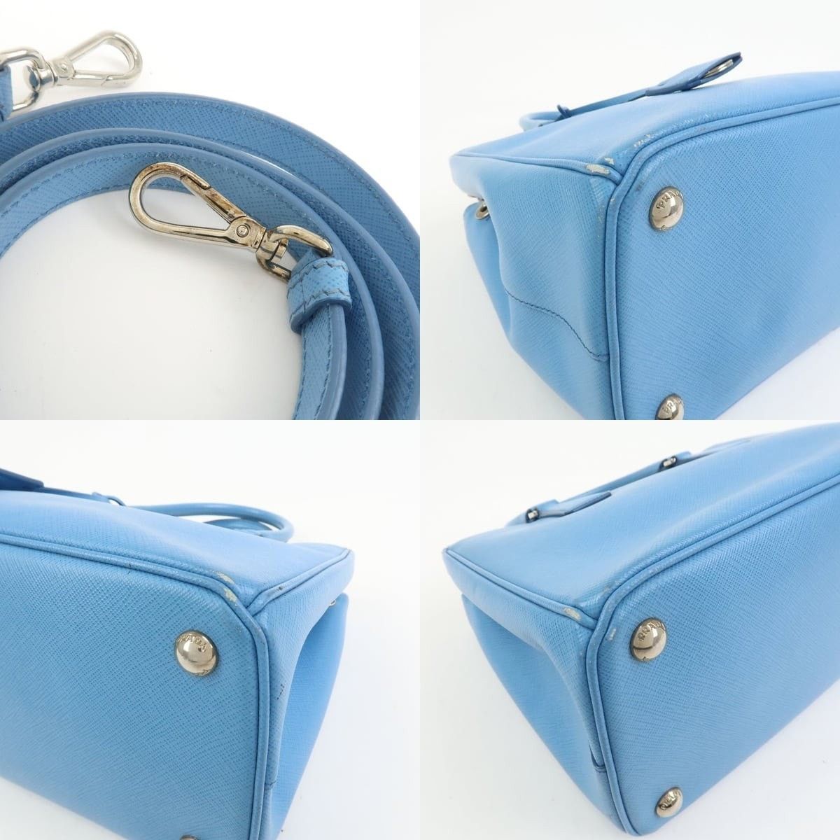 Prada Prada Galleria Saffiano Satchel Blue Size ONE SIZE - 5 Thumbnail