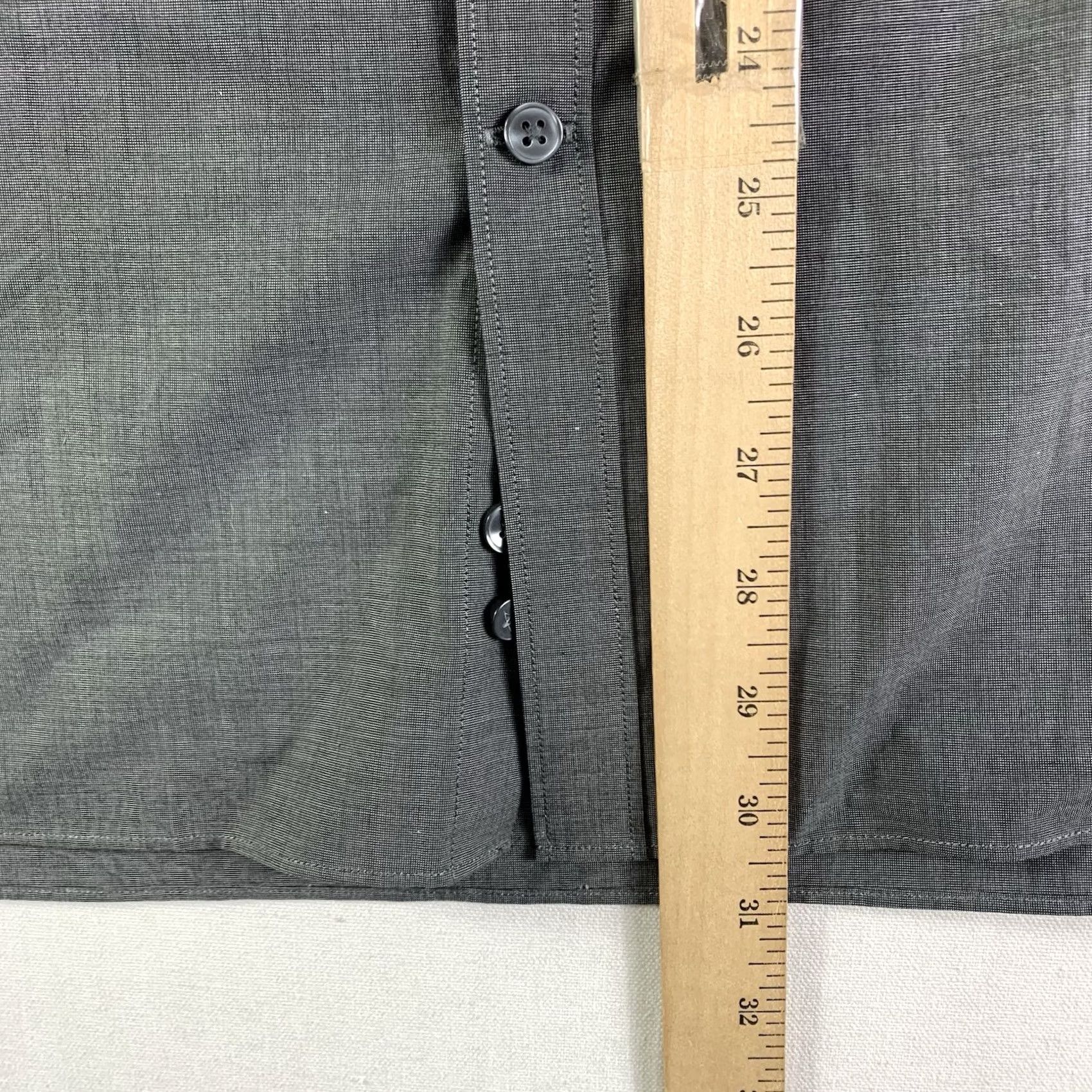John Varvatos john Varvatos USA Slim Fit Poplin Shirt Men 15 1/2 34/35 Gray Long sleeve Shirt Slim Mens Poplin Button-Up Collared Spread Size US L / EU 52-54 / 3 - 4 Thumbnail