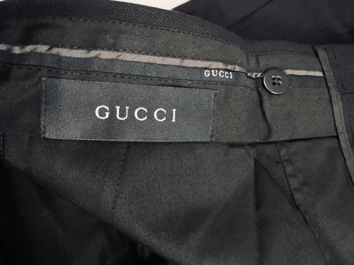 Gucci Gucci 🇮🇹 x Tom Ford Black Chevron Striped Dress Slacks 52 NEW Size US 36 / EU 52 - 2 Thumbnail