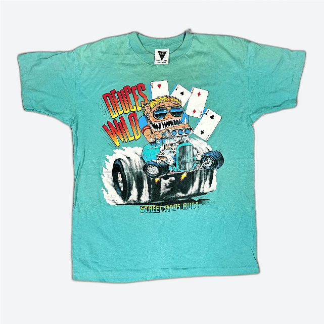 Jessica Simpson Vintage Deuces Wild Street Rods Graphic Single Stitch T-Shirt Size US L / EU 52-54 / 3 - 1 Thumbnail