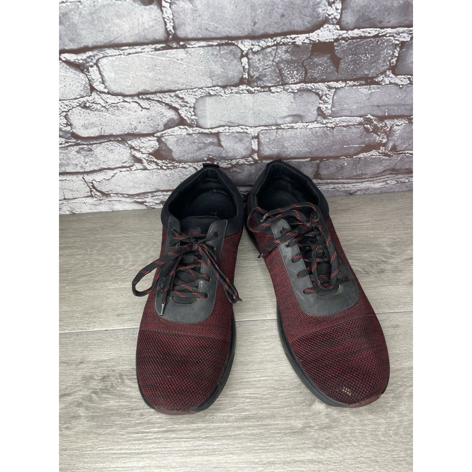 Allegri Alegria Traq Burgundy Black Fabric Lace Up Athletic Casual S Size US 11.5 / EU 44-45 - 23 Thumbnail