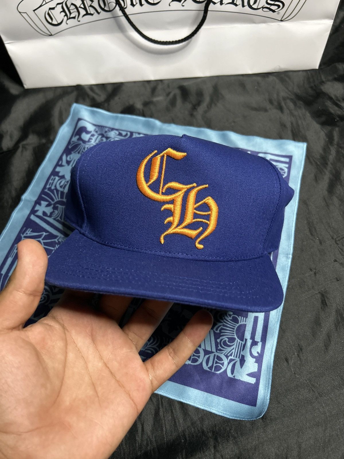 Chrome Hearts Chrome Hearts Blue/Yellow CH BaseBall Hat. Size ONE SIZE - 2 Thumbnail