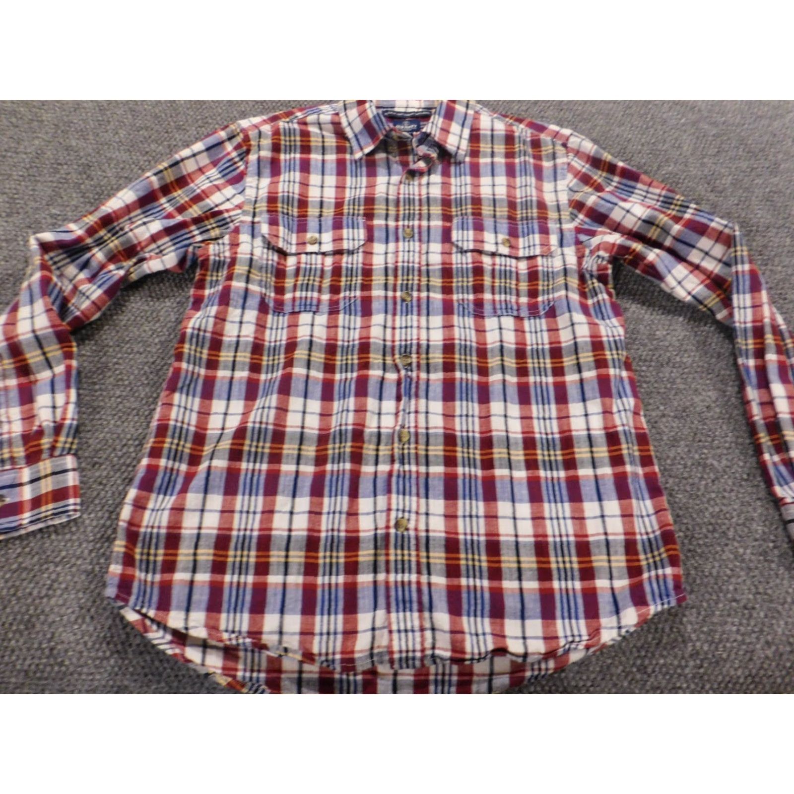 Old Navy Old Navy Mens Shirt M Red Plaid Button-Down Long Sleeve Collared Button-Up Casual Knit Cotton Regular Adult Mens Size US M / EU 48-50 / 2 - 2 Thumbnail