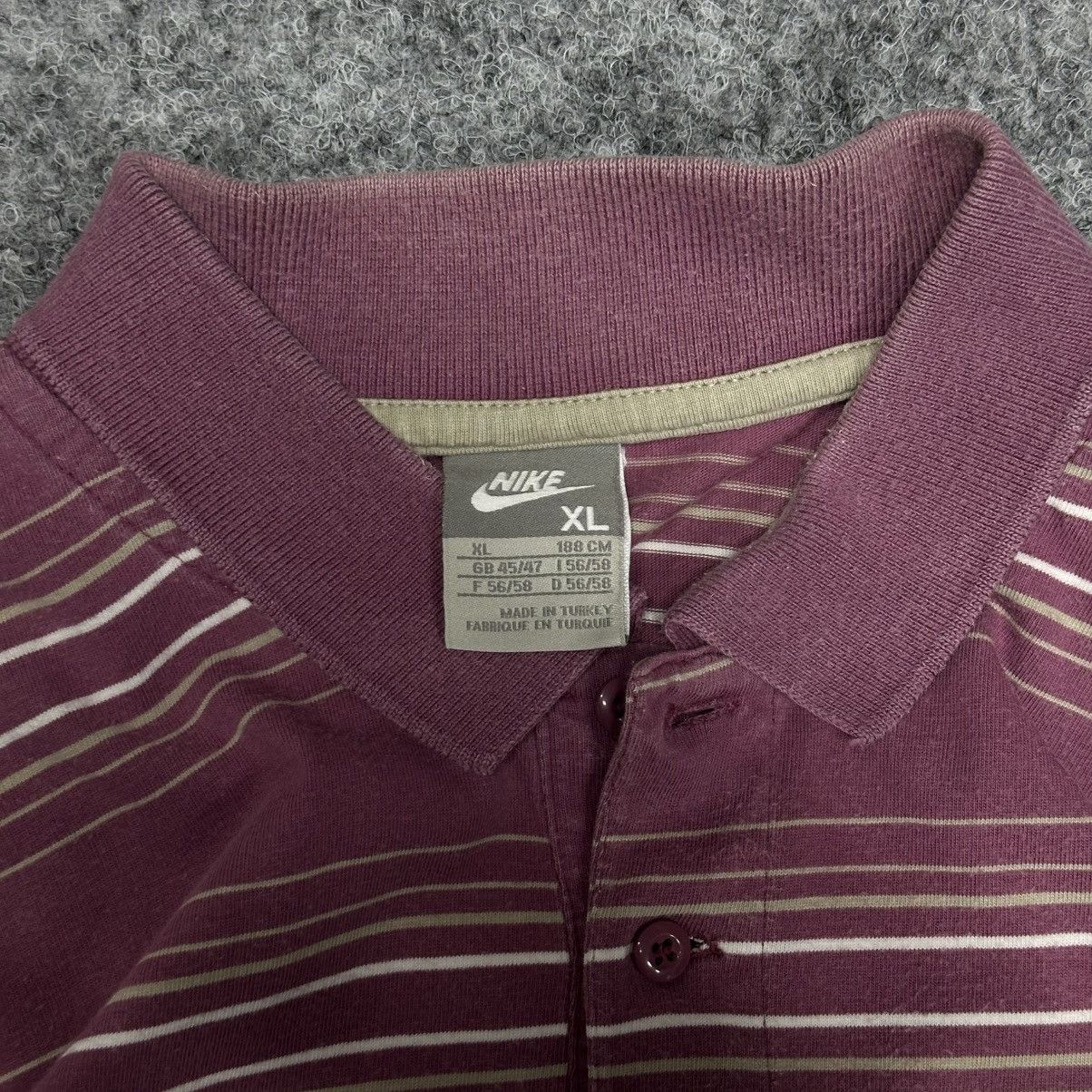 Nike VTG Stripped Nike Pink Polo Size L Hype Trend Staff Pick Size US L / EU 52-54 / 3 - 6 Thumbnail