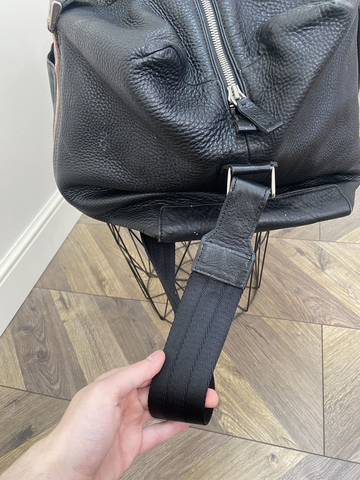 Paul Smith × Vintage Vintage Paul Smith Mainline Mens Black Cityweb Leather Bag Size ONE SIZE - 10 Thumbnail