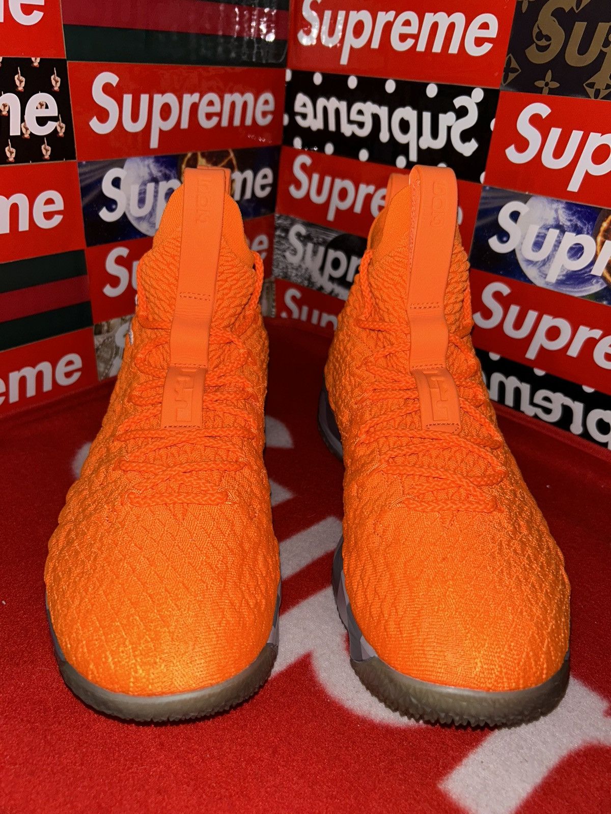 Nike Nike LeBron 15 Orange Box PE AR5125-800 10 SPECIAL EDITION Size US 10 / EU 43 - 2 Thumbnail