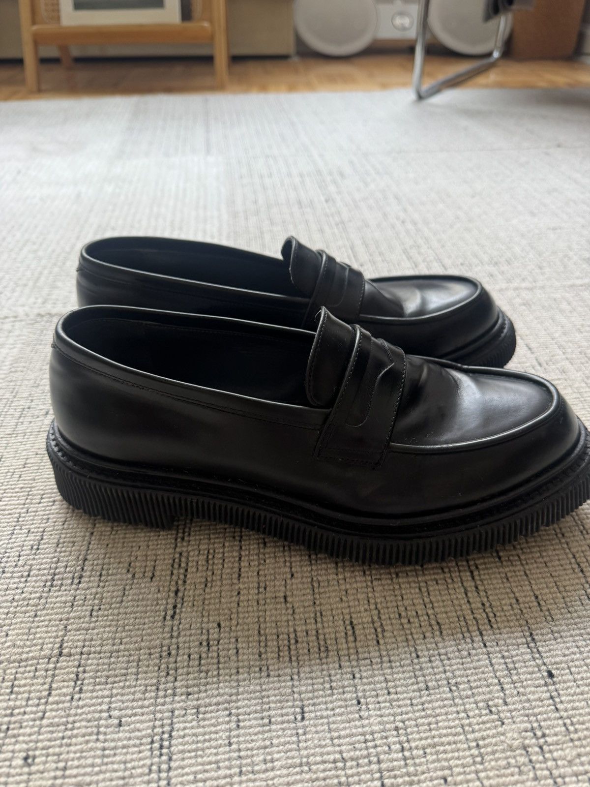 Adieu Paris Adieu Paris chunky leather black loafers Size US 10 / EU 43 - 4 Thumbnail
