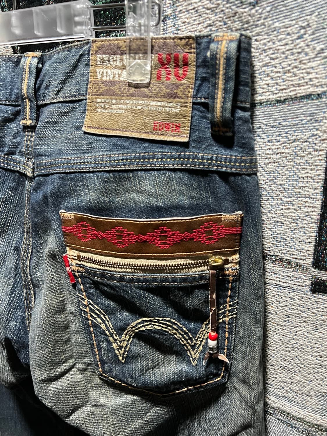 Edwin (SOLD OUT)Edwin medium blue western damage denim pants Size US 32 / EU 48 - 7 Thumbnail